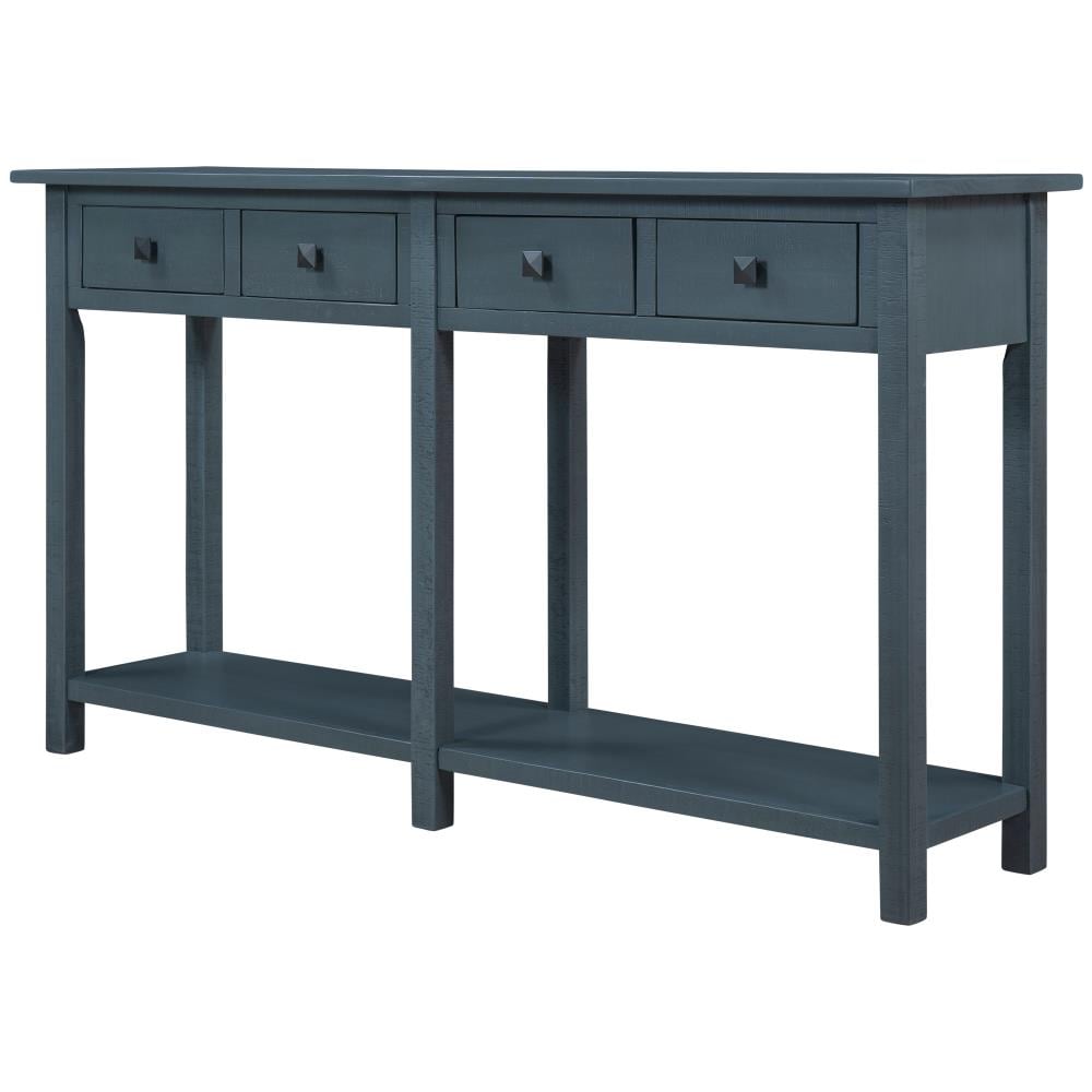 Casainc Rustic Antique Navy Console Table At Lowes.com