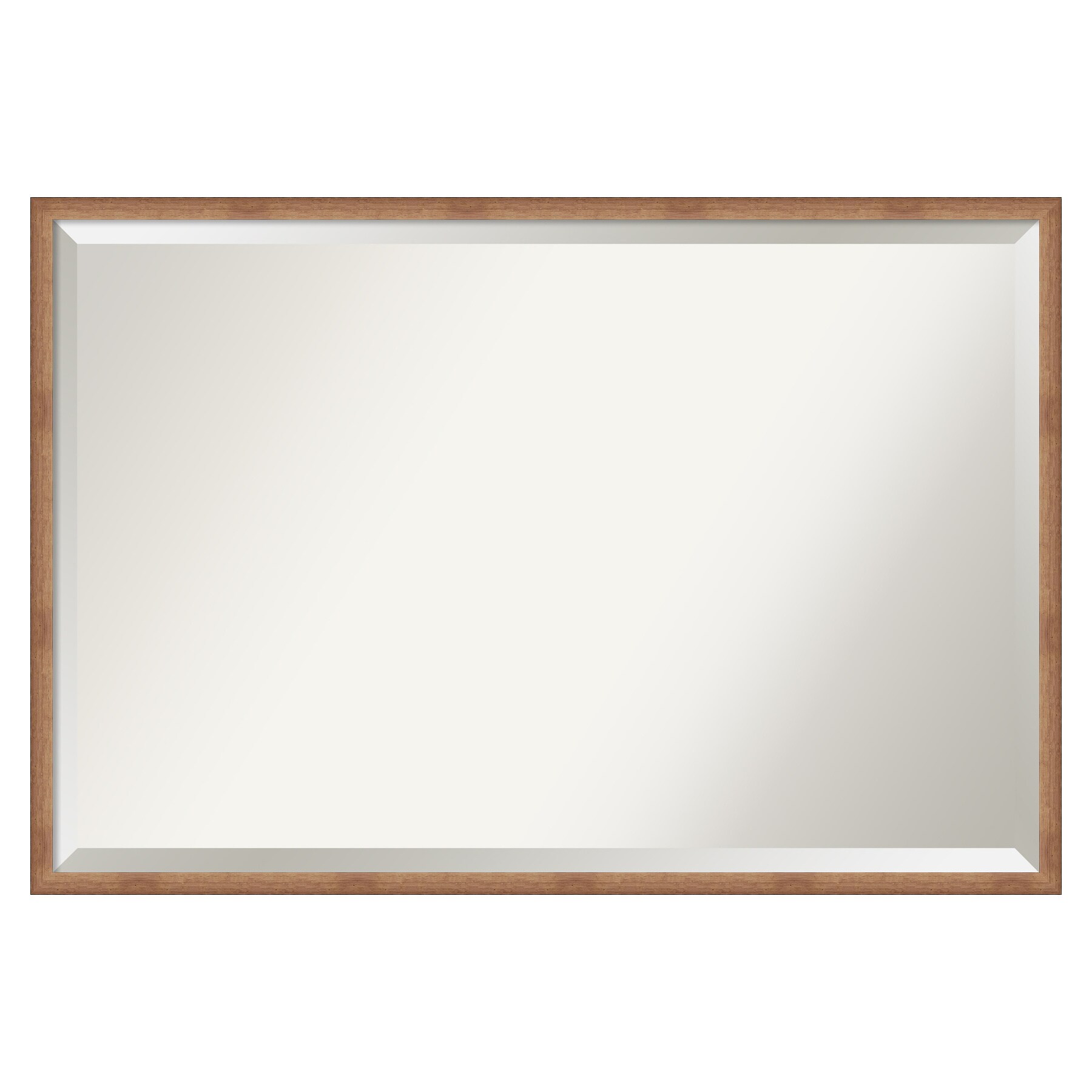 Amanti Art DSW5247178 Patina Rose Gold Narrow Frame 37.12-in x 25.12-in Framed Bathroom Vanity Mirror (Satin Gold)