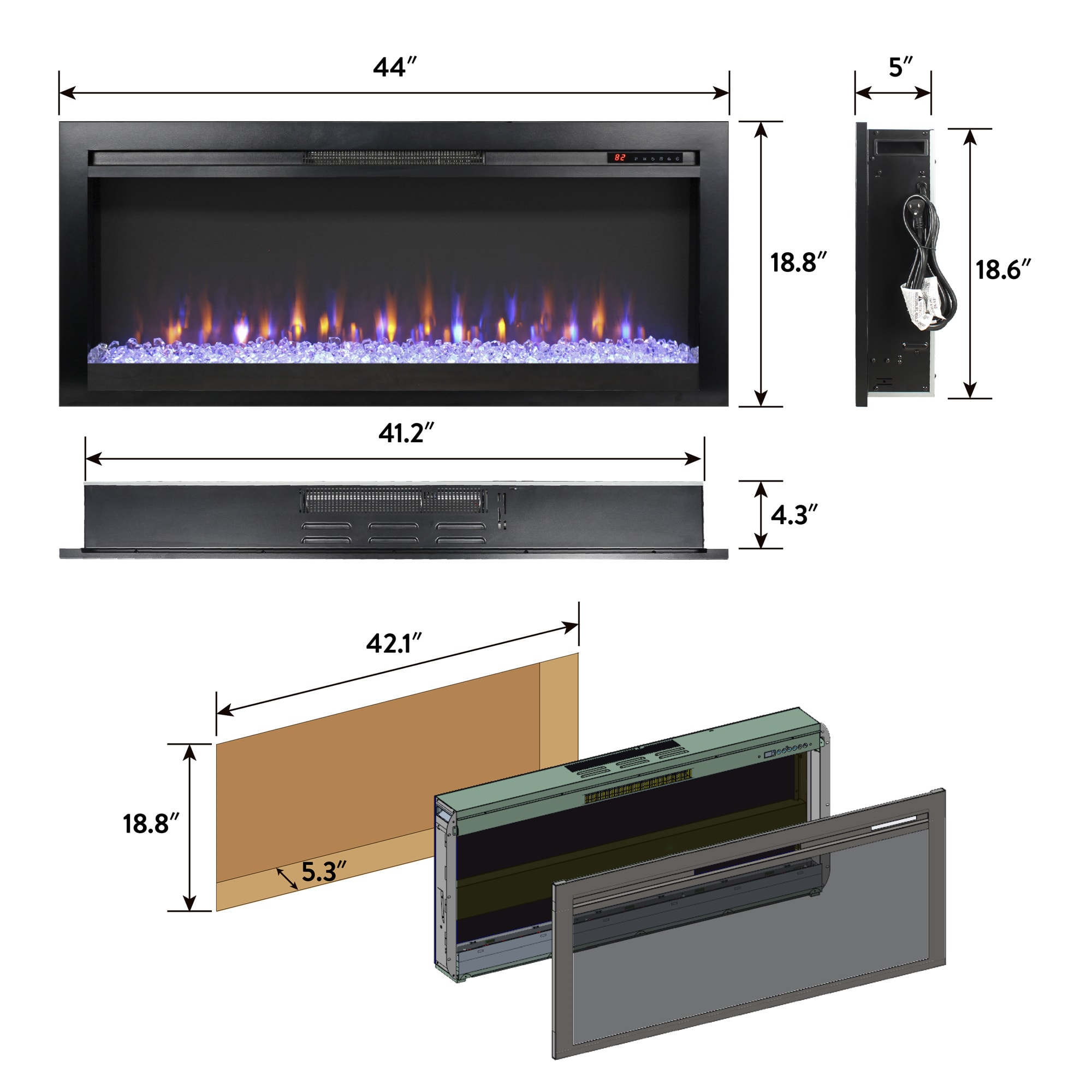 BABOOM BOM-P152181-OR Electric-Fireplaces - View #2