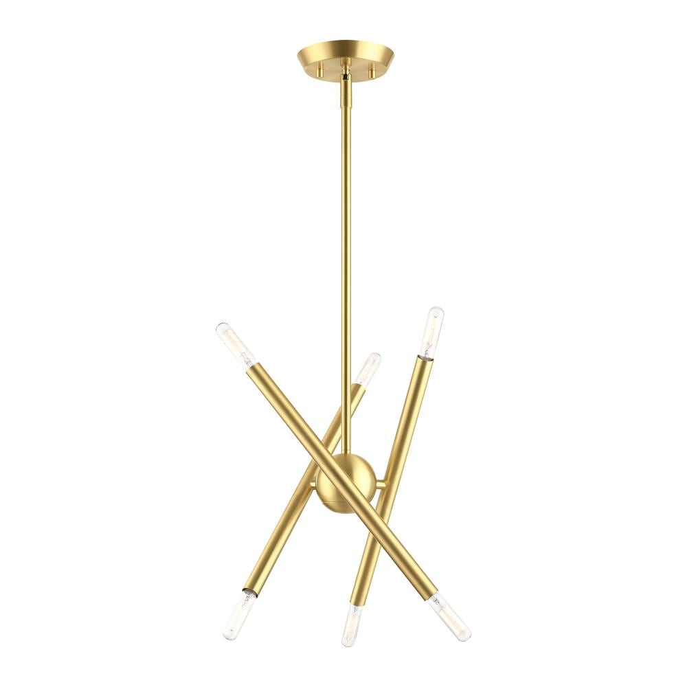 Soho Satin Brass Mini Sputnik 6-Light Chandelier
