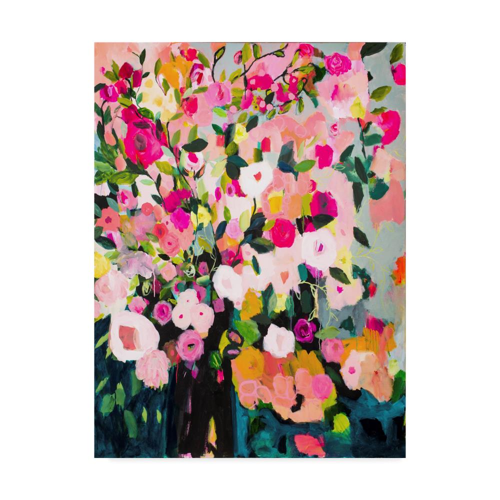 Trademark Fine Art Framed 19-in H x 14-in W Floral Print on Canvas in ...