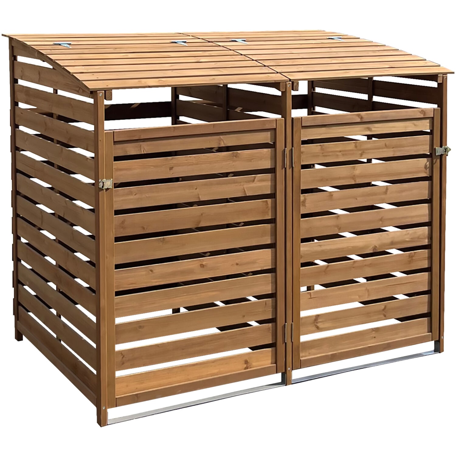 Hanover HANWS0103-BRN 3 x 5 Wood Outdoor Storage Shed with 2 Doors