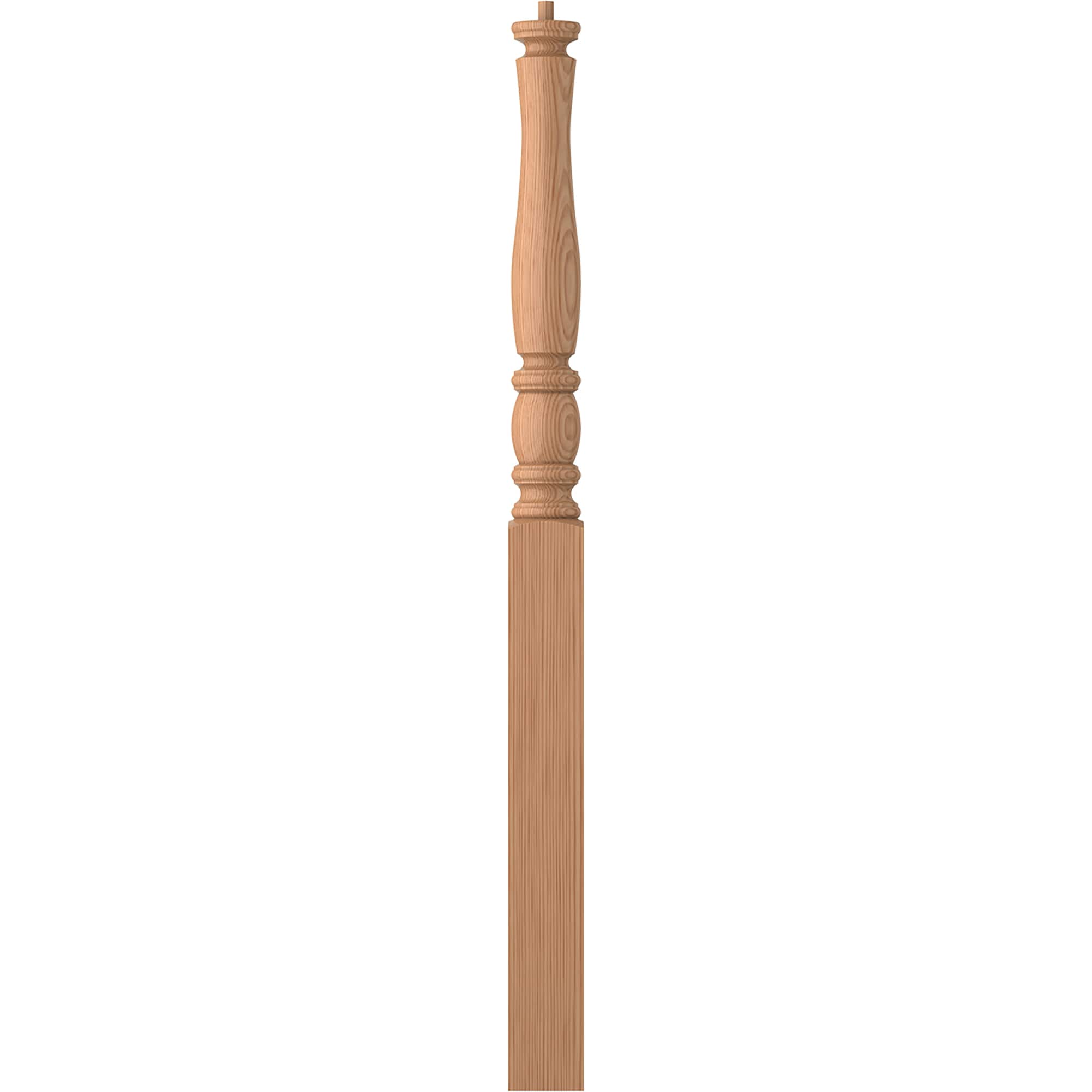L.J. Smith Stair Systems LJP-3314-AL Briarcliffe 3.5-in x 50-in Unfinished Alder Starting Stair Newel Post