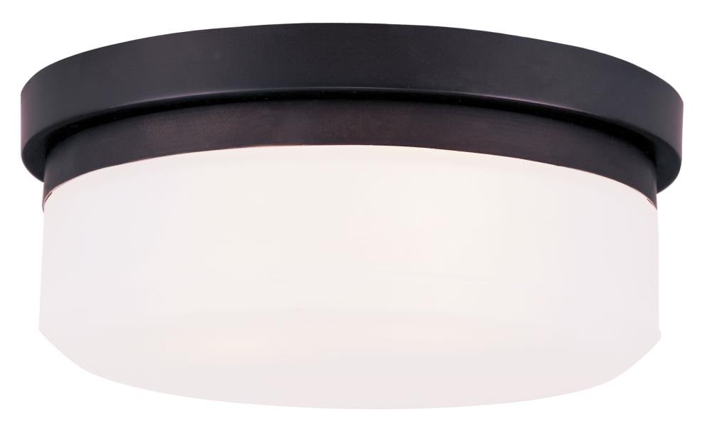 Livex Lighting 7390-07 Stratus 2-Light Matte Bronze Flush Mount Light