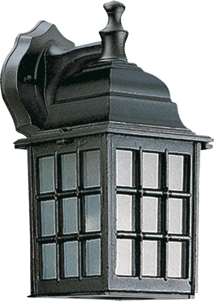 Quorum International 798-15 1 -Light 12-in H Matte Black Hardwired Outdoor Wall Light