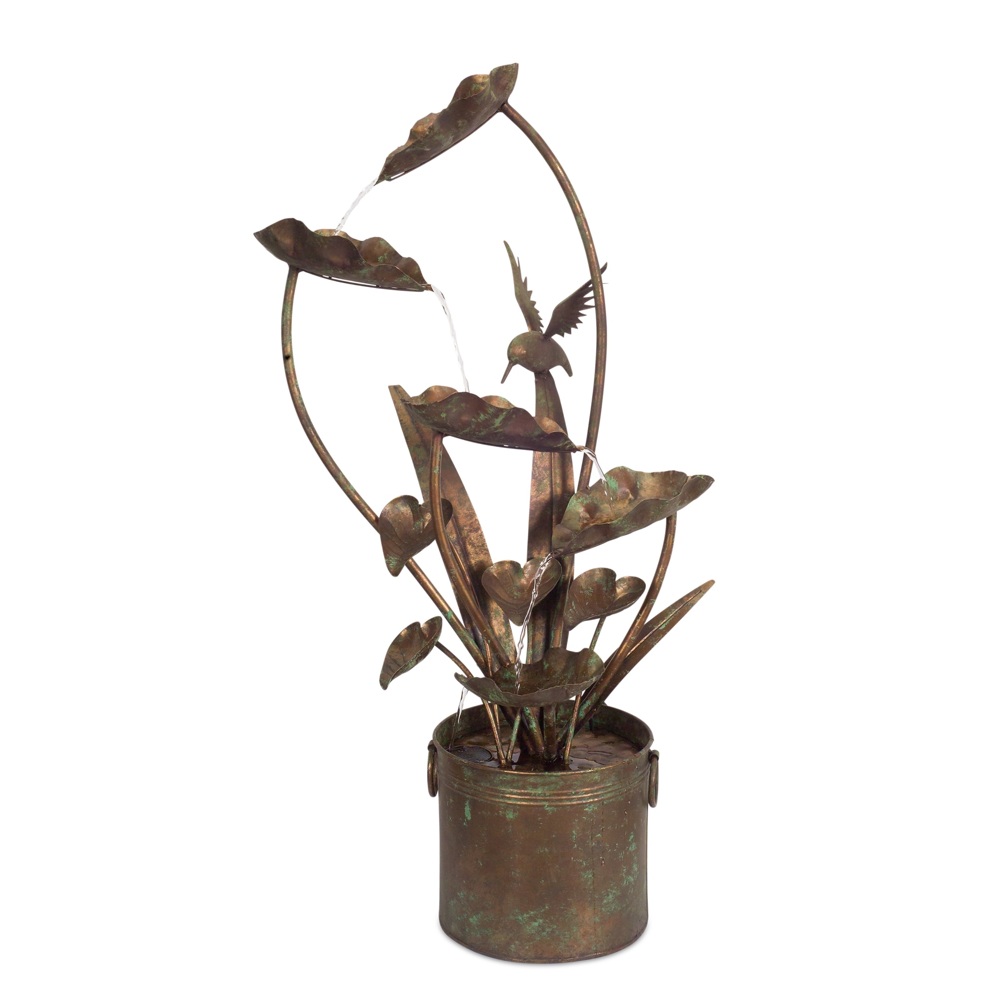 Melrose International 74251DS 39.5-in H Metal Outdoor Fountain Statue Pump Included