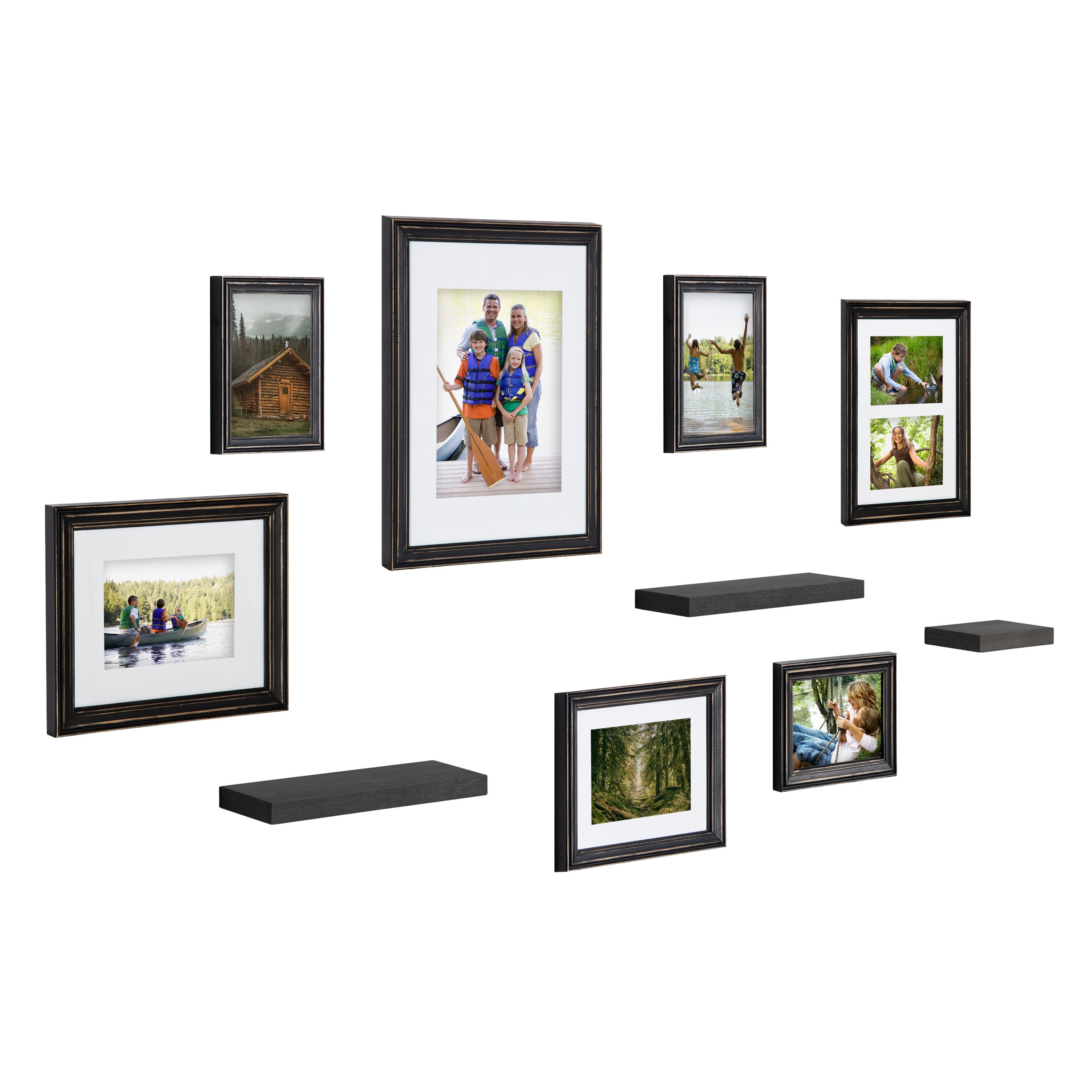 Kate and Laurel Black Wood Picture Frame (4-in x 6-in) at Lowes.com