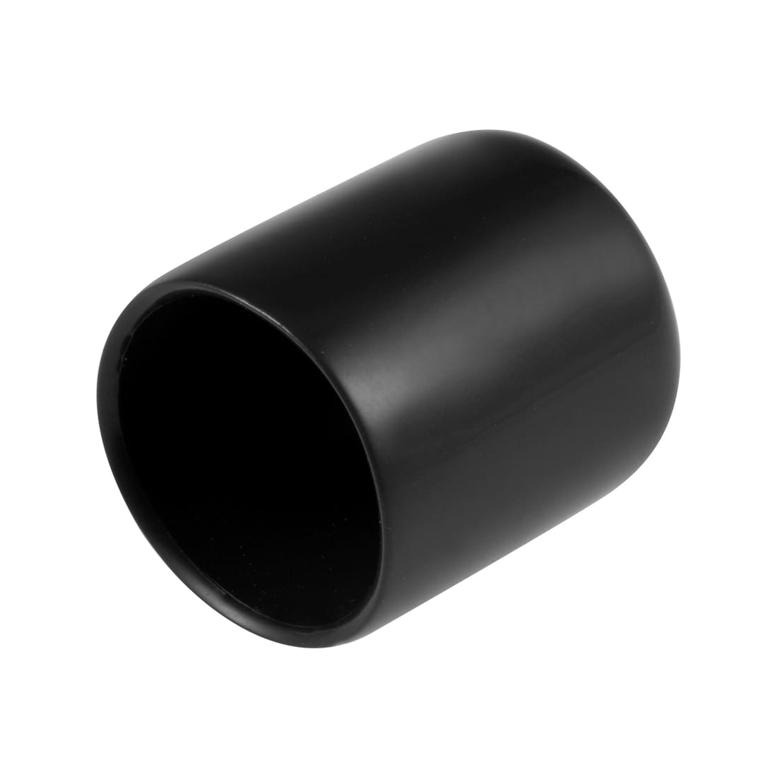 Unique Bargains 25pcs Rubber End Caps 20mm ID Vinyl Round End Cap Cover Screw Thread Protectors Black