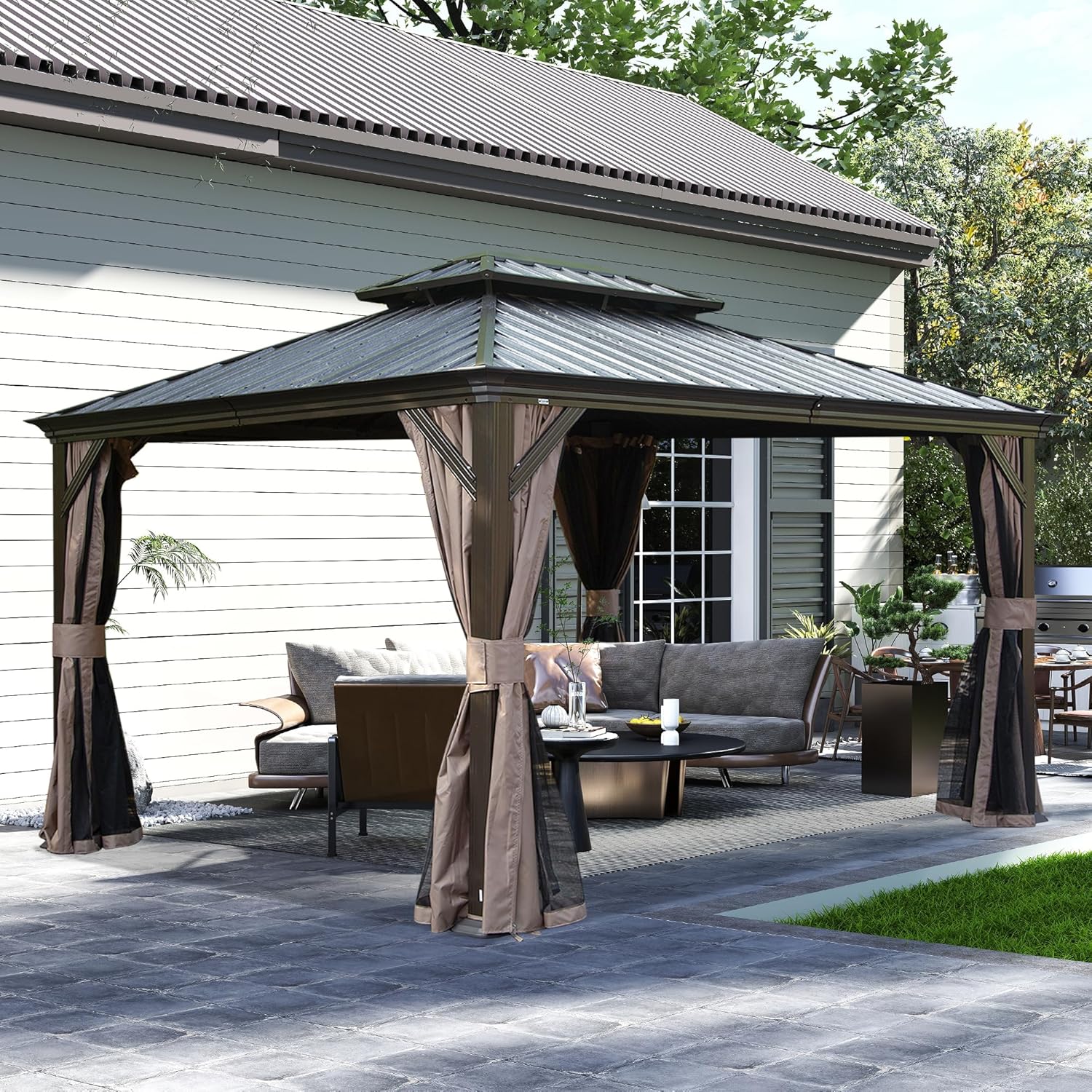 Wooakway FXLS0609-604A264 Wood-Resin-Gazebos - View #6