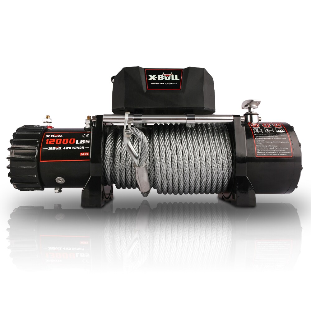 Siavonce XH43170 Electric Winch 12000 Lbs Steel Cable Wireless Remote Crystal Film