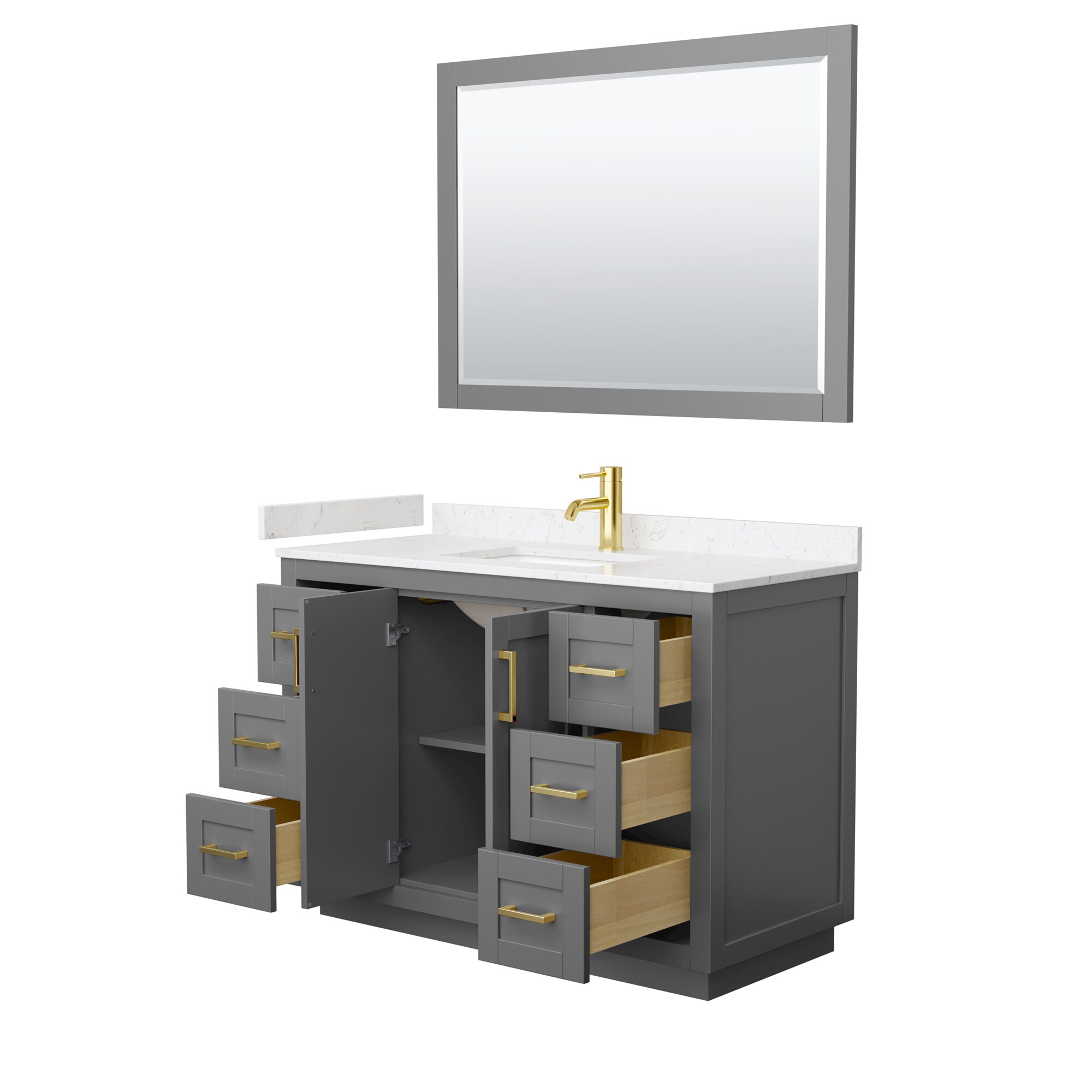 Wyndham Collection WCF292948SGGC2UNSM46 Bath-Vanity-Combo - View #3