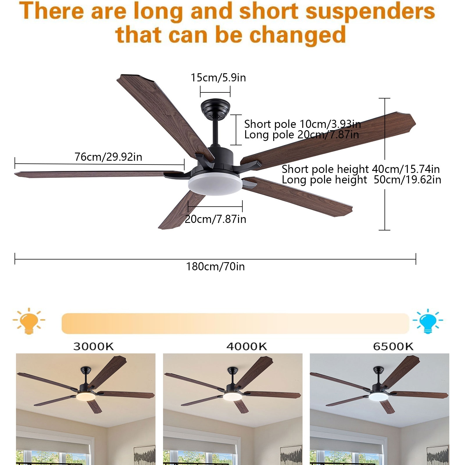 Oukaning JZUCOD-00720099 Ceiling-Fans - View #4