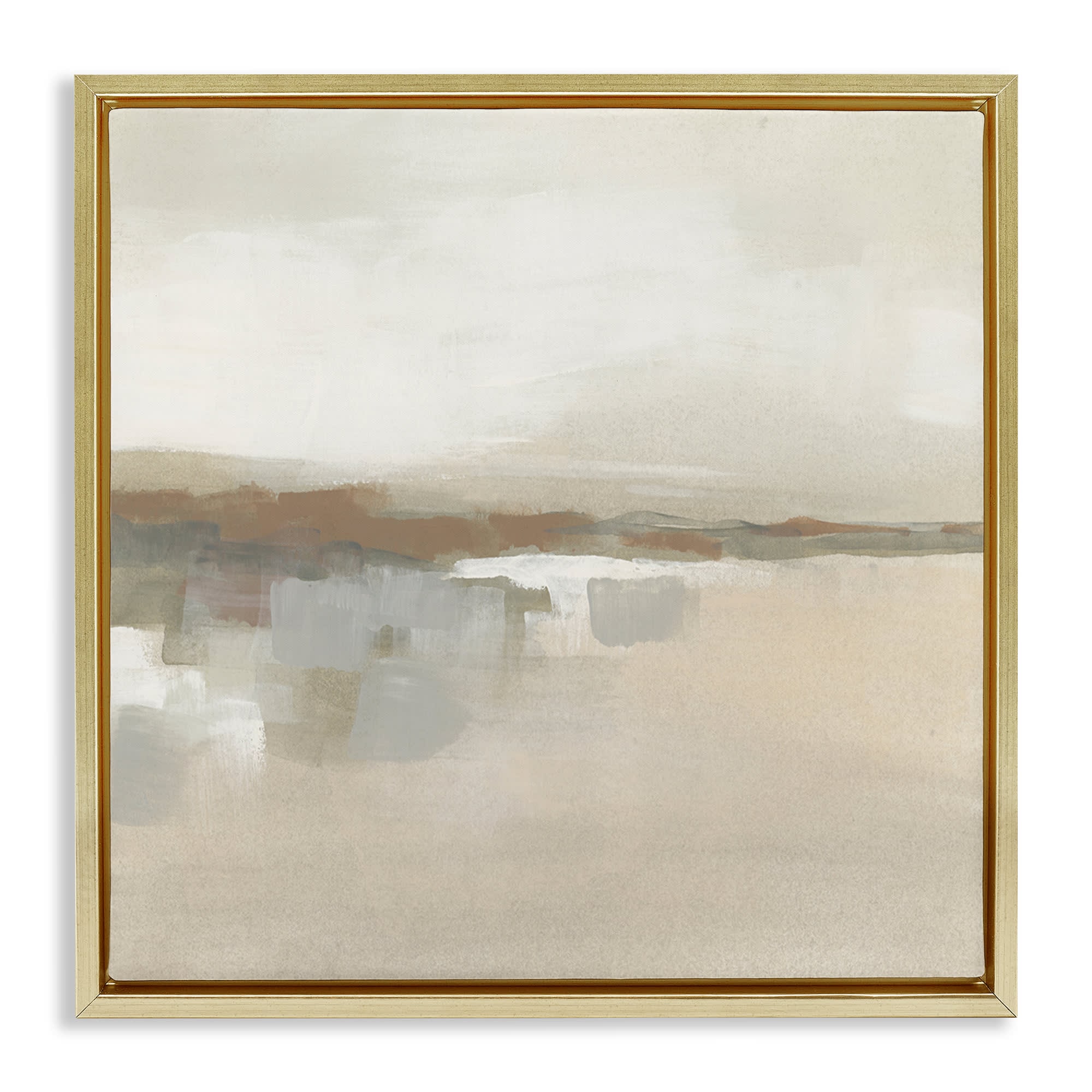 Stupell Industries BS-350-FFG-17X17 Southwestern Dunes Abstraction Gold Framed Floater Canvas Wall Art By June Erica Vess 18 x 18