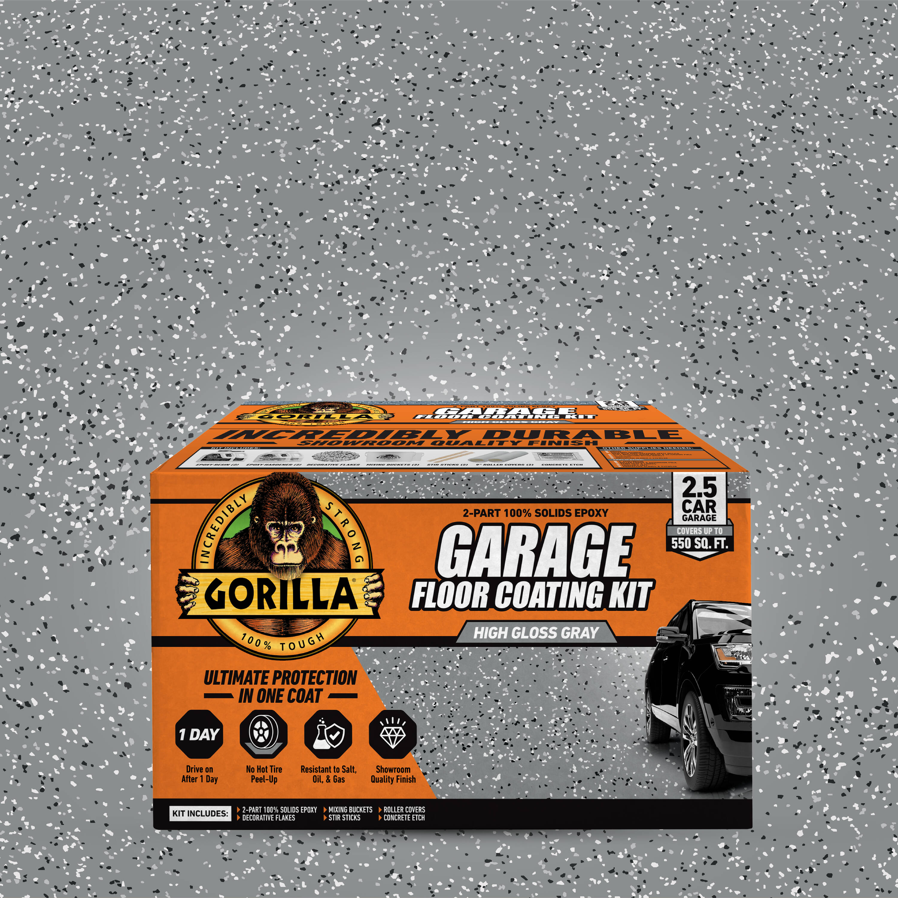 Gorilla 117994S 2-part Gray Epoxy Concrete and Garage Floor Paint ( Kit )
