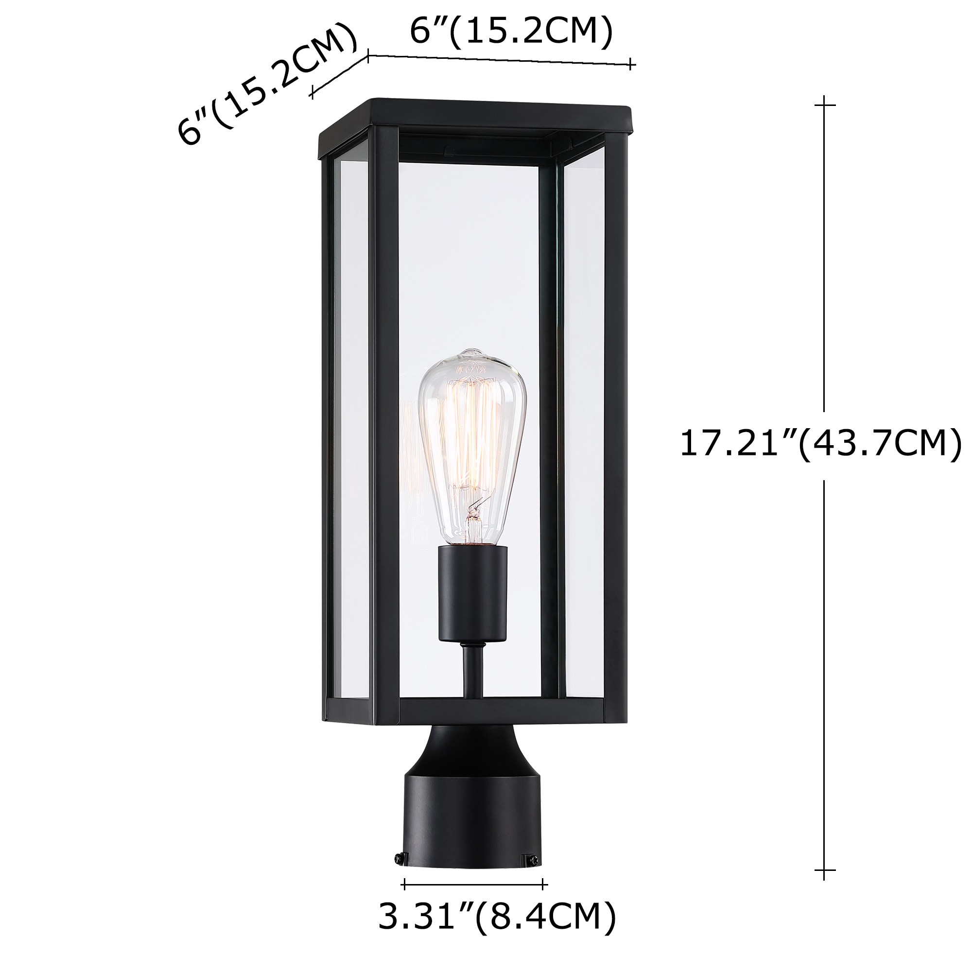 Hukoro FL19501-PL-BK Post-Lights - View #2