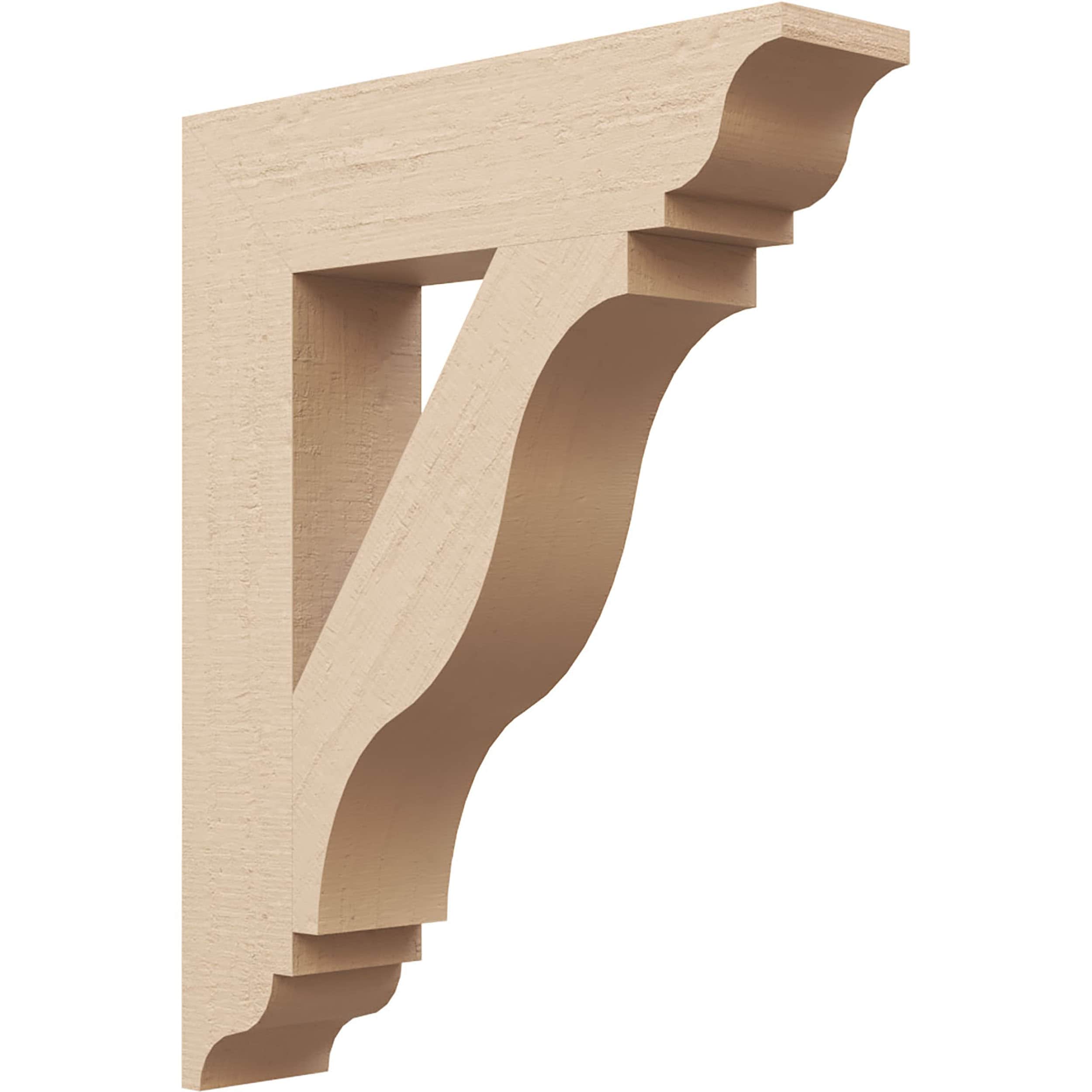 Ekena Millwork 2116728 Funston Rough Cedar Woodgrain TimberThane 3-1/2-in x 20-in x 16-in Brown Urethane Standard bracket