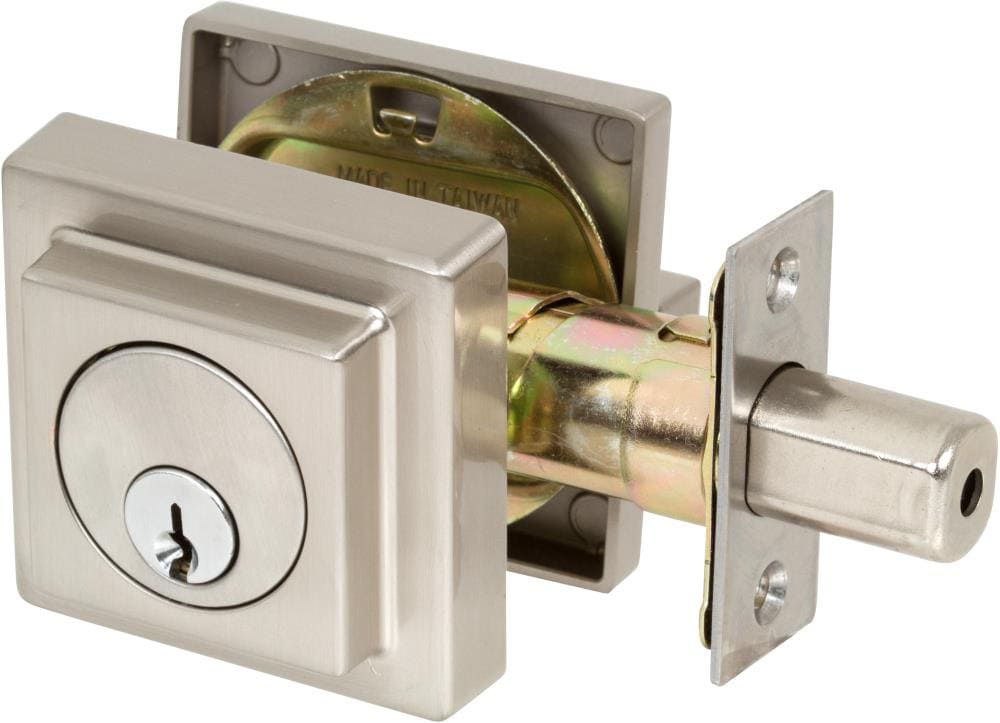 Delaney Hardware LTS Deadbolt Satin Nickel Single Cylinder Deadbolt ...