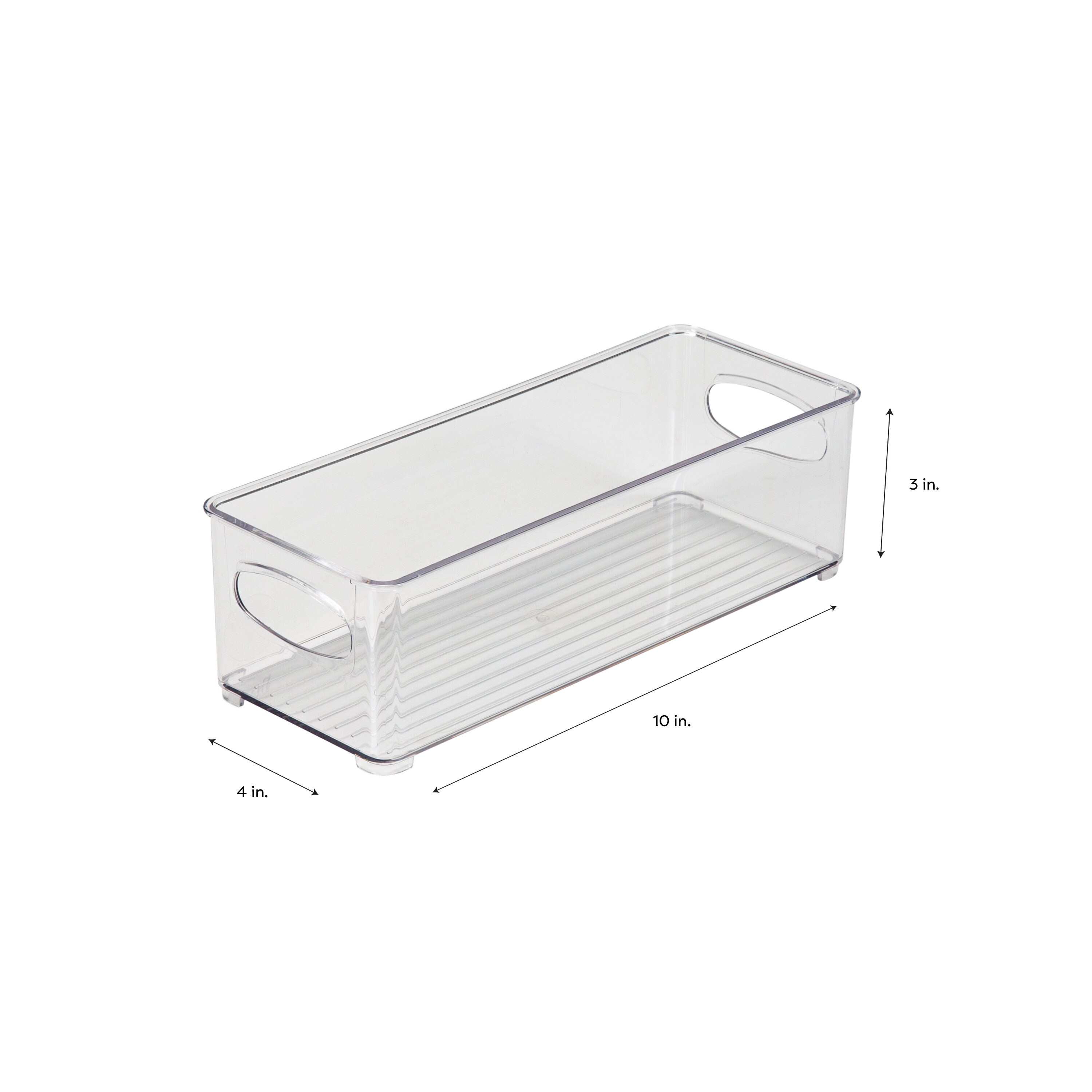 Stackable Plastic Bins, Clear, 10 3/4 x 8 1/4 x 7 for $17.20 Online