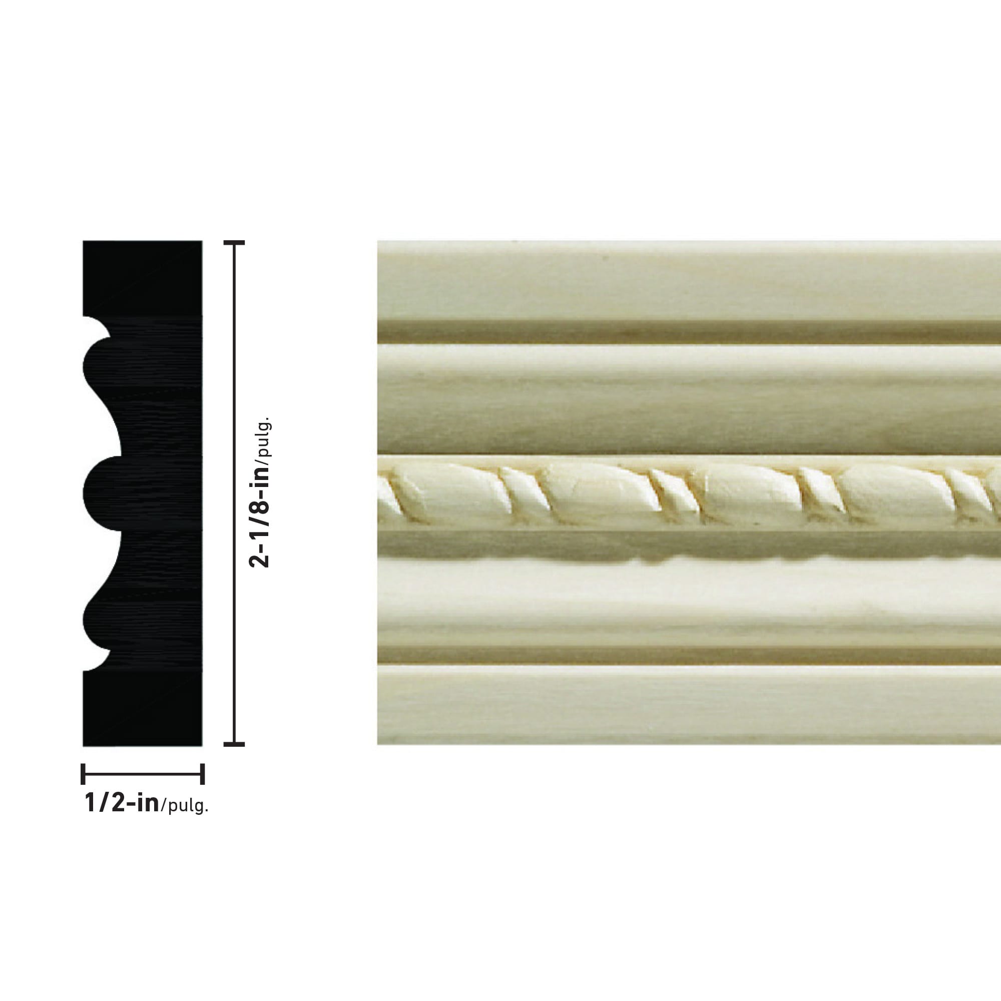 Ornamental Mouldings 1124-7FTWHW Window-Door-Casings - View #2
