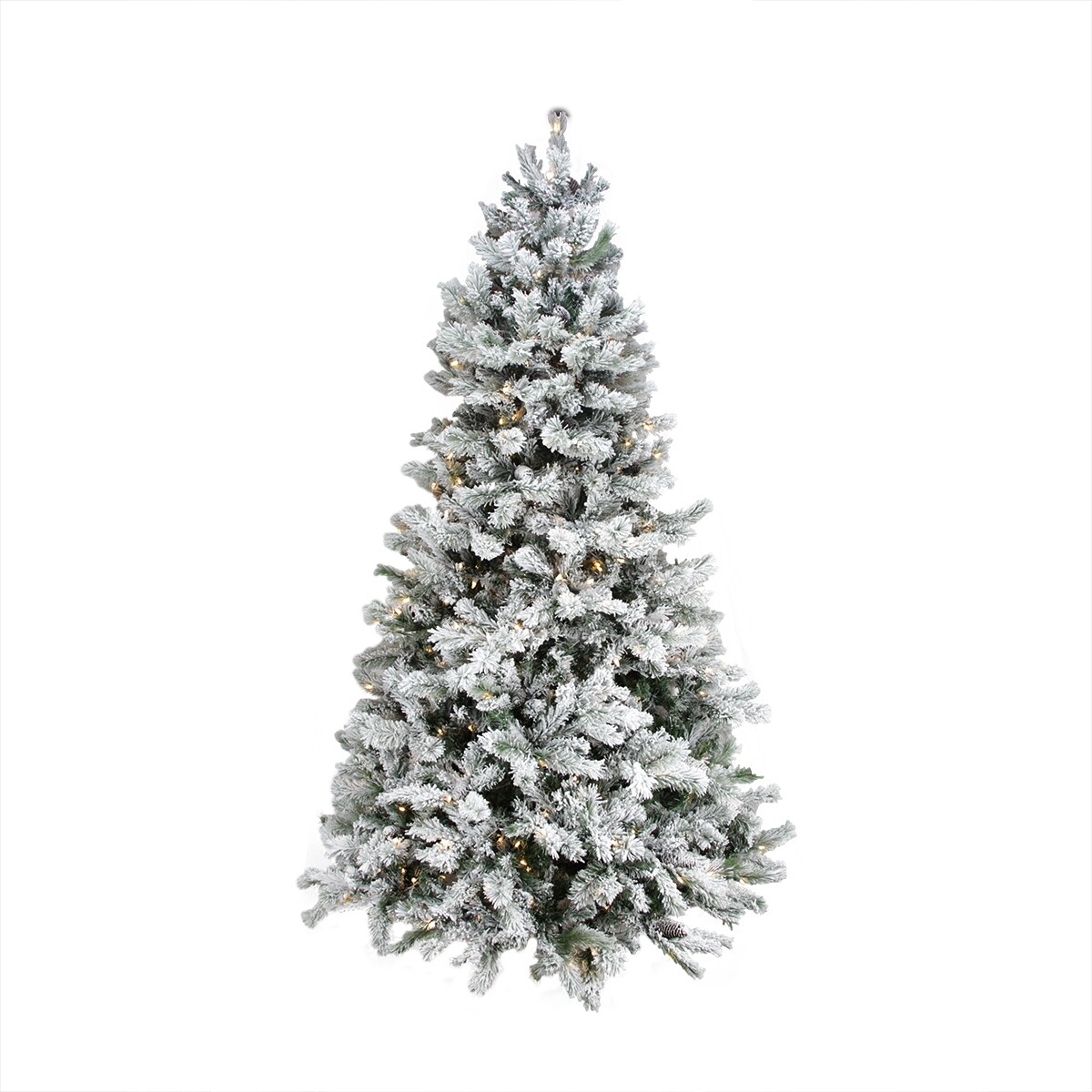 Northlight 31464769 9-ft Pine Pre-lit Flocked Artificial Christmas Tree with LED Lights