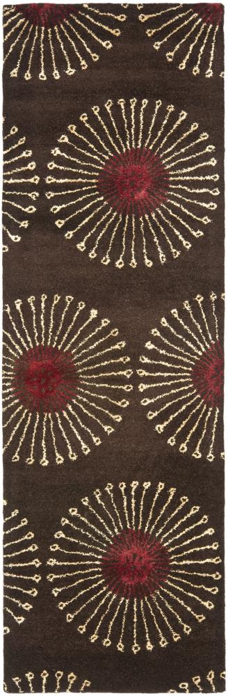 Safavieh SOH821B-210 Soho Kolo 2 x 10 (ft) Tufted Wool Coffee/Brown Rectangular Indoor Floral/Botanical Farmhouse/Cottage Runner rug