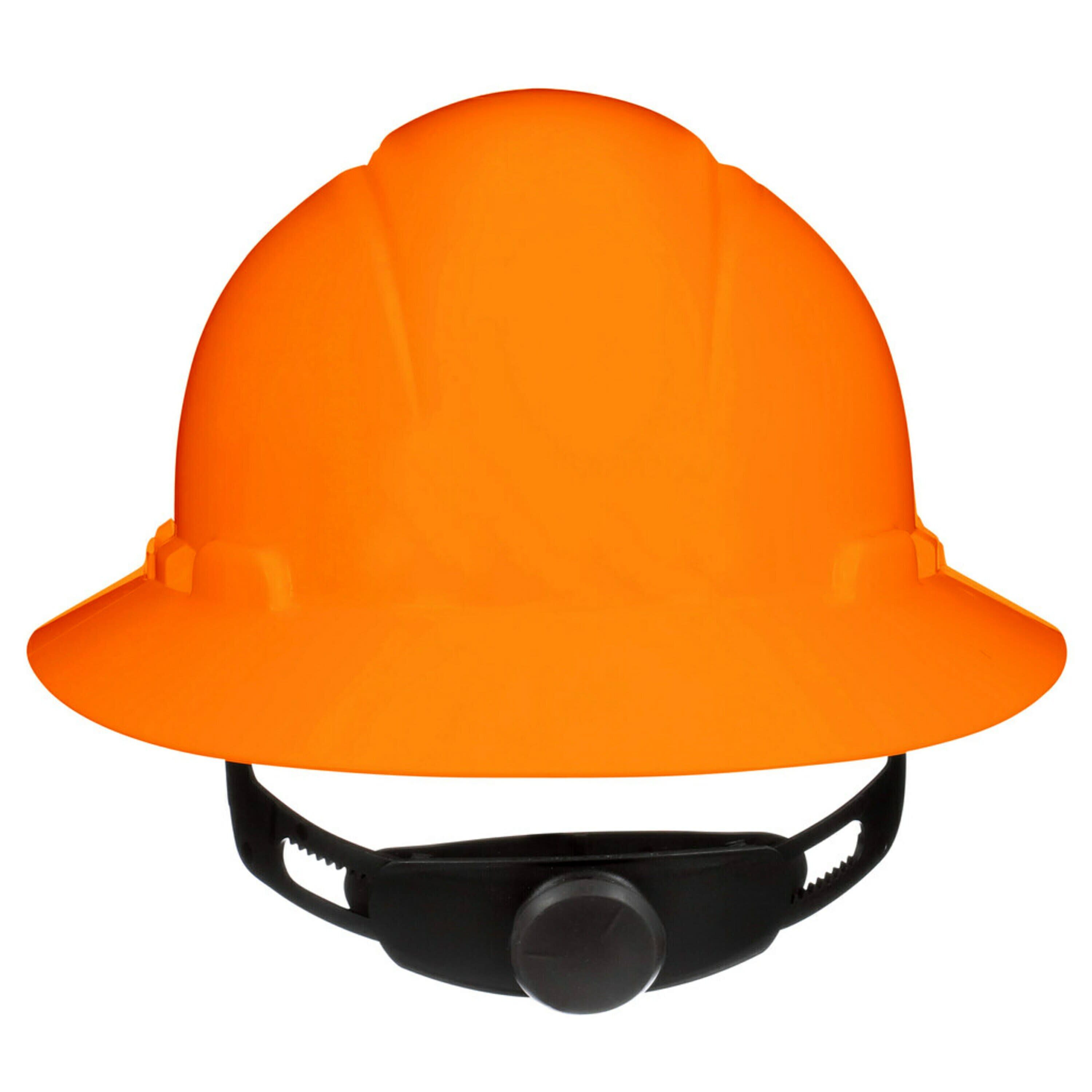 3M Full Brim Quick Adjusting Ratchet Orange Hard Hat At Lowes.com