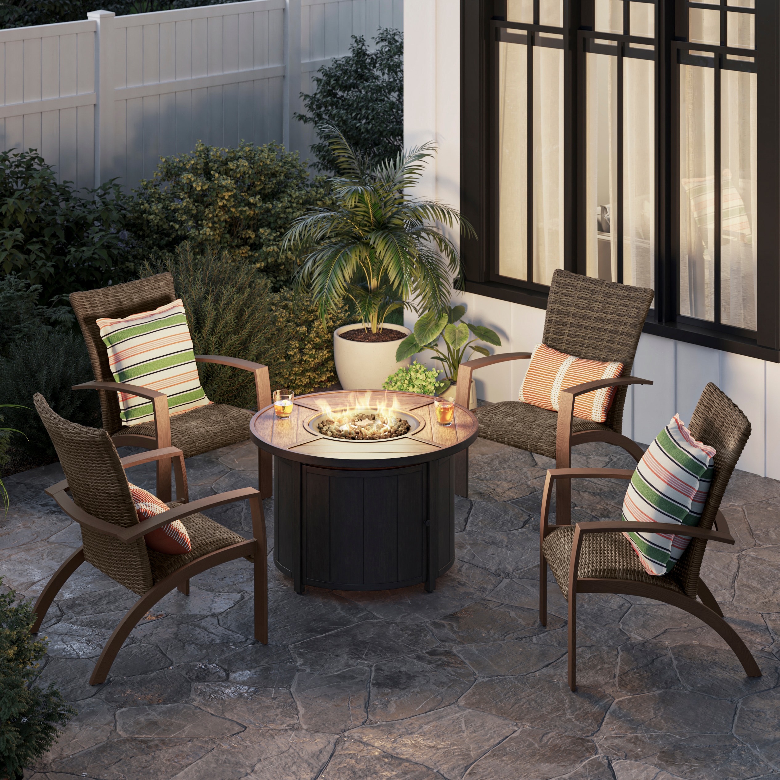 Lowes patio chairs online and table