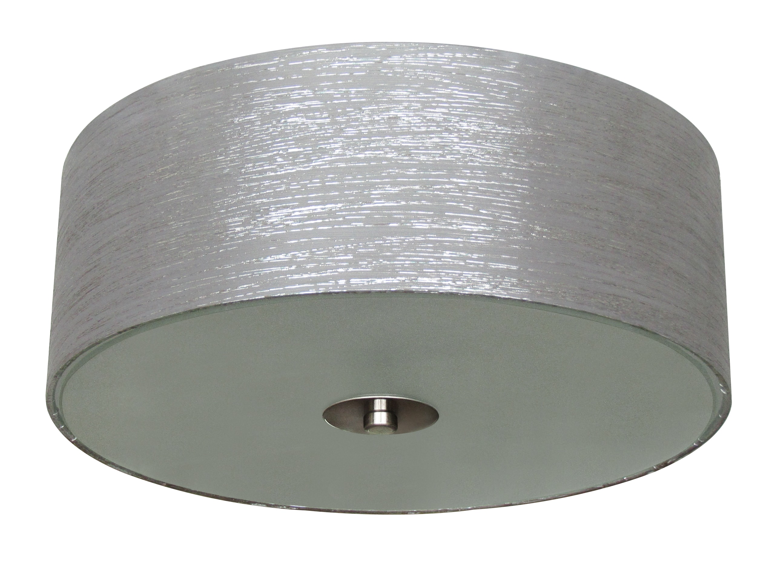 Whitfield Lighting FM1405-SWSS Modena 2 -Light 14-in Brushed Stainless steel Flush Mount Light
