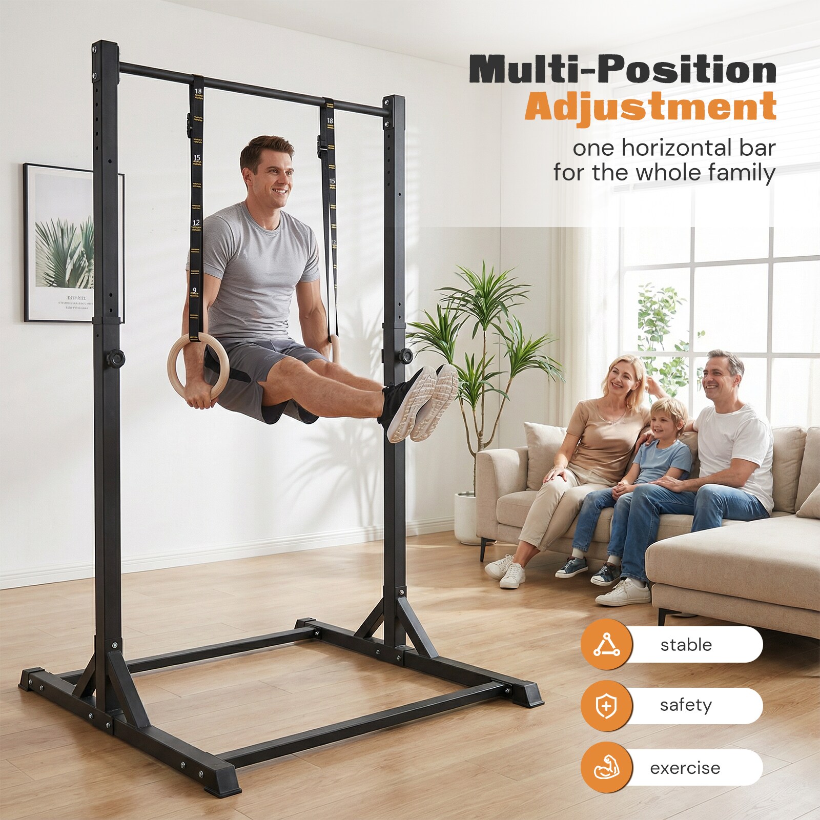 KERDOM DG-DH-BLACK Pull-up-Push-up-Bars - View #4