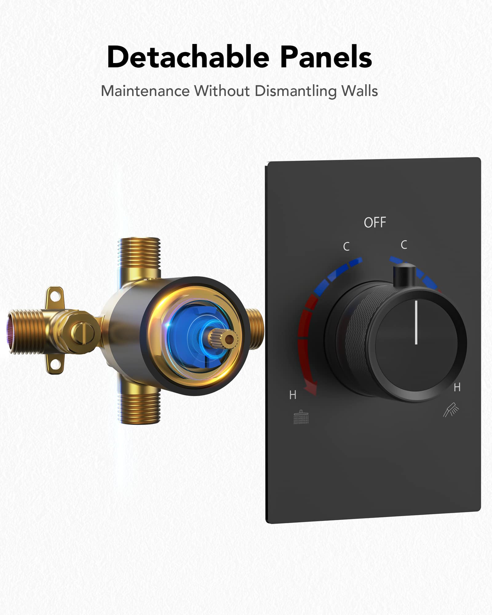 EVERSTEIN SFS-1035-BK8 Tub-Shower-Faucets - View #6