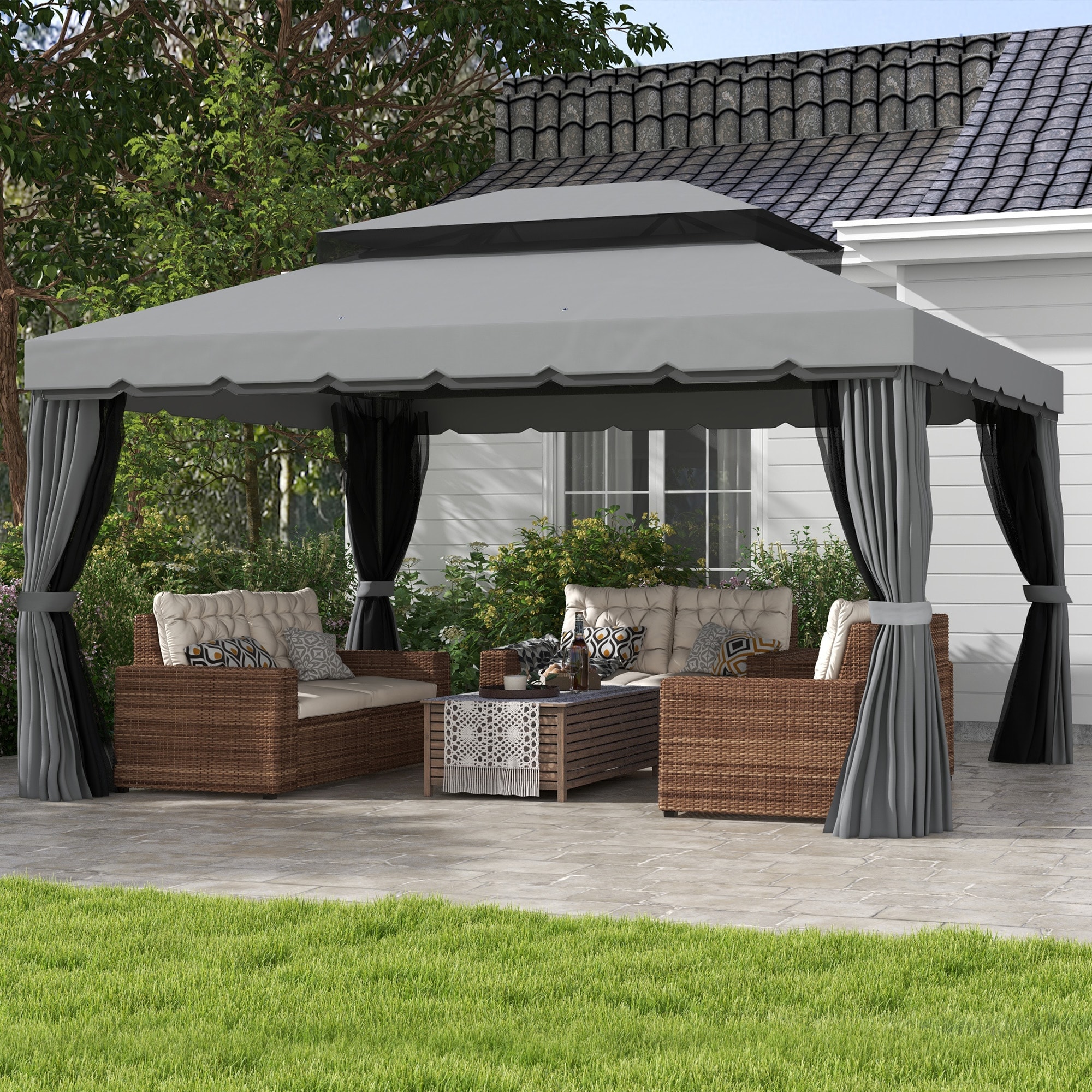 ToolCat BZ2-22-PW Wood-Resin-Gazebos - View #2