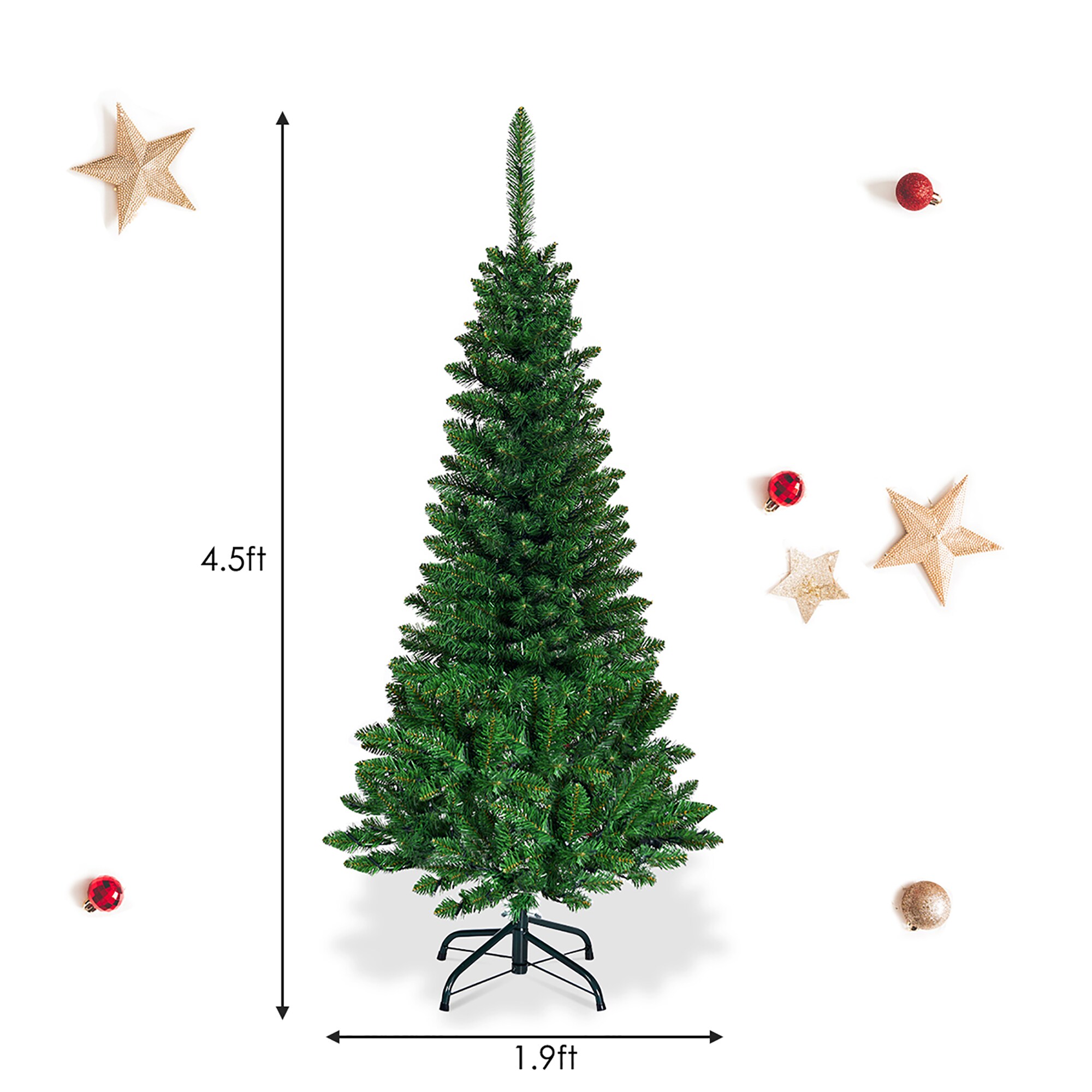 Goplus LWS00817 Artificial-Christmas-Trees - View #2