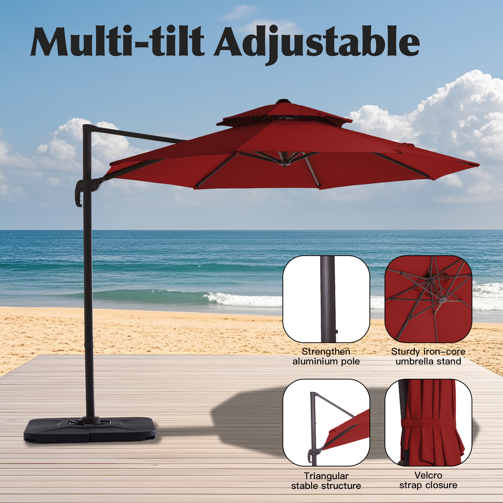 VOUA JE-LK11-GY+BASE Umbrellas-2 - View #5
