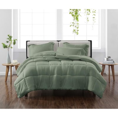 2 Piece Green Twin Comforter Set, Green Twin Bed