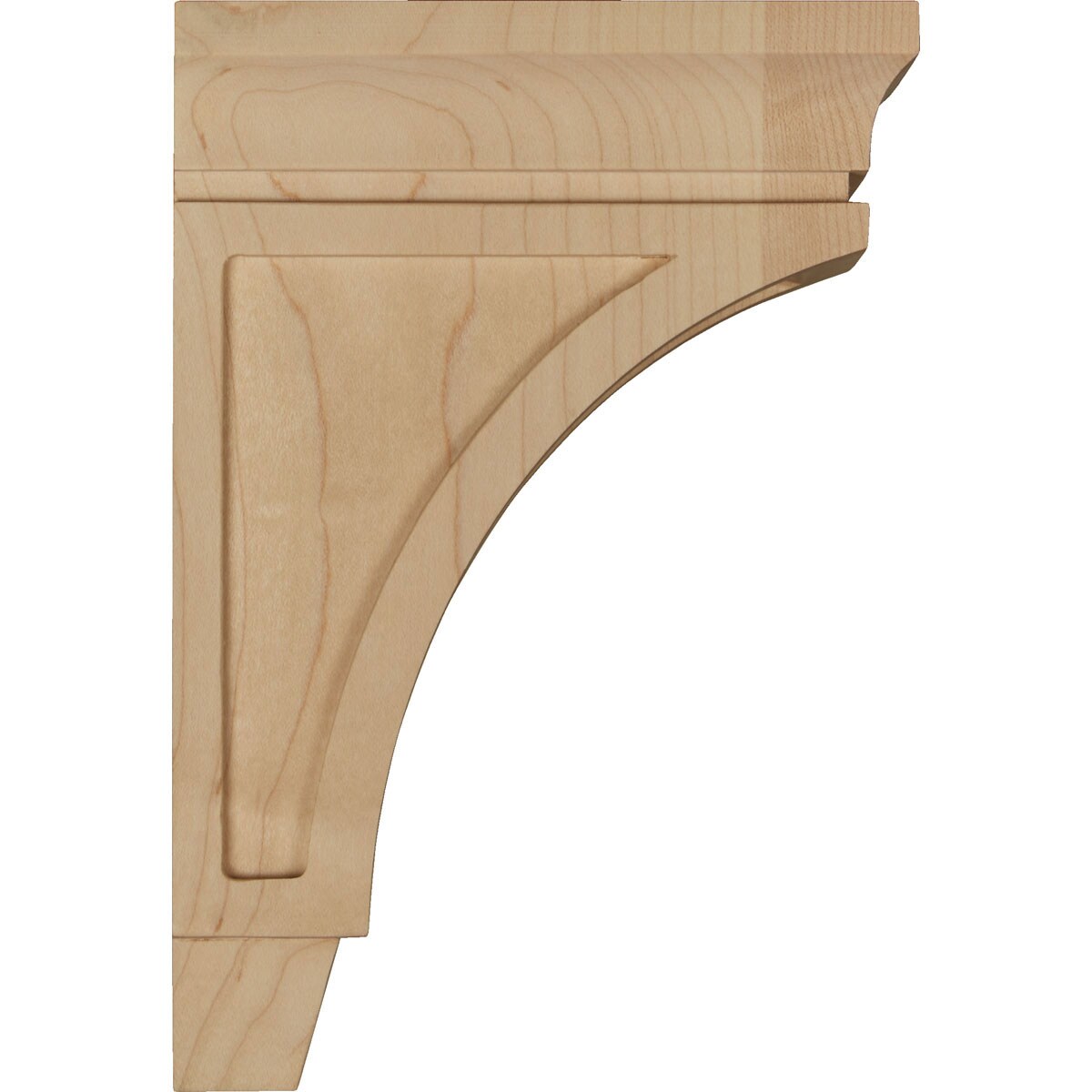 Maple Wood 8" Hand-Carved Decorative Corbel