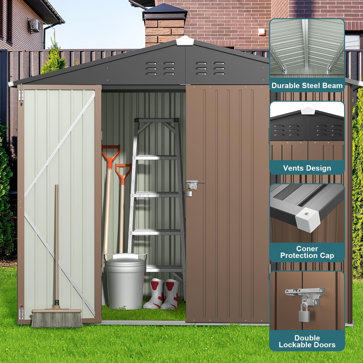 Lofka CC12-LB Metal-Storage-Buildings-Sheds - View #7