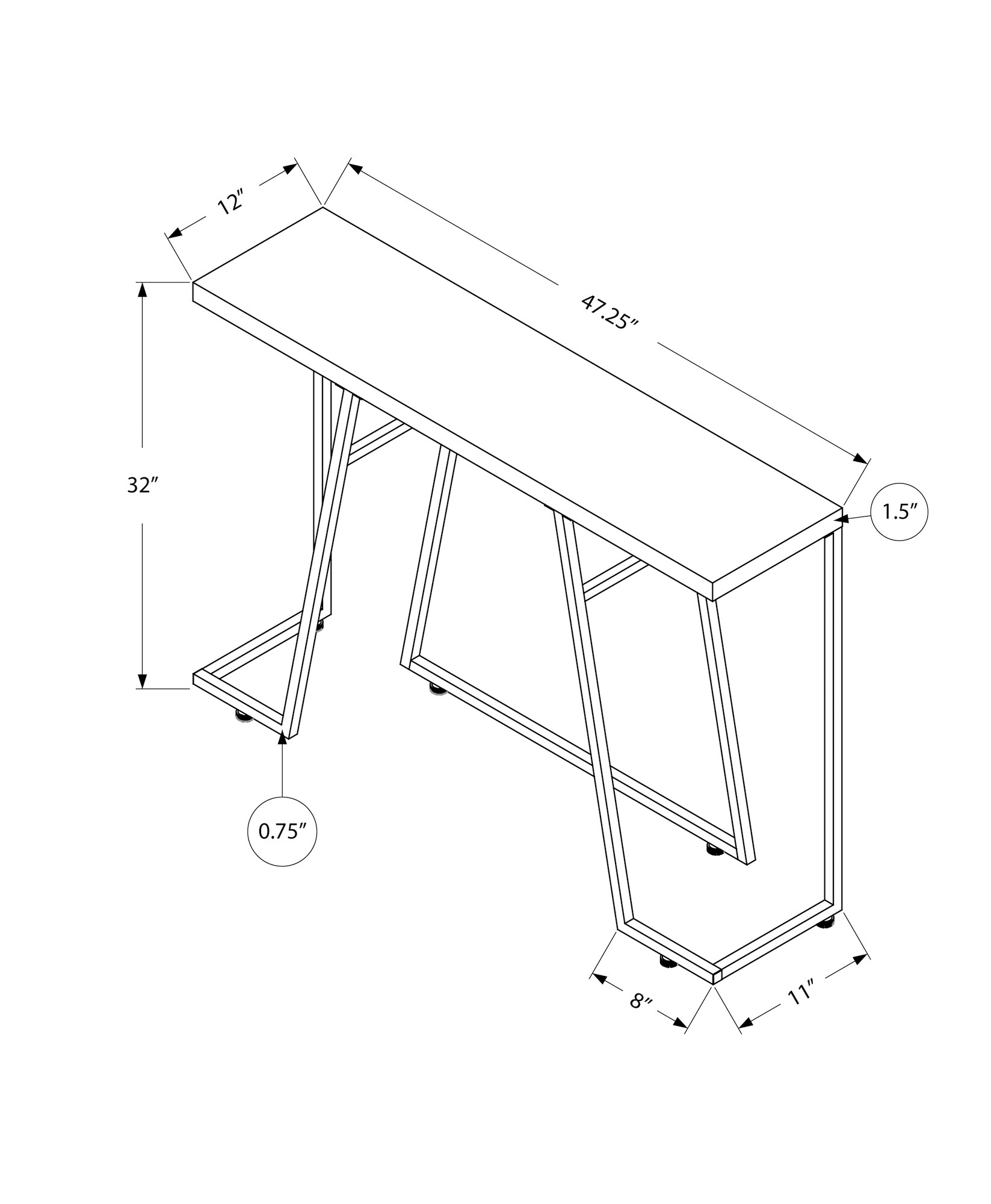 Vynxaria LS0505-271019212 Console-Sofa-Tables - View #4