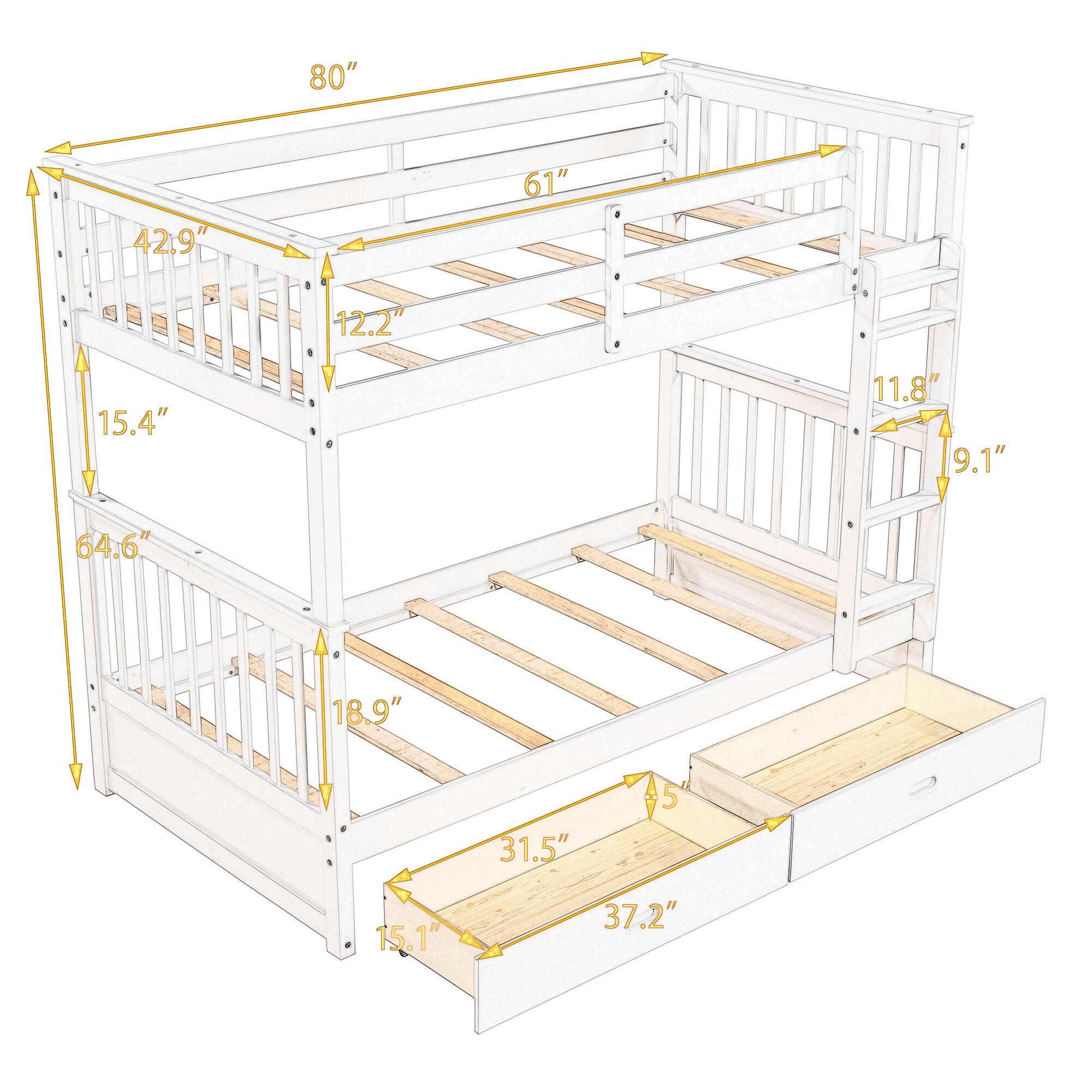 Qualler BTLE0265D Bunk-Beds - View #8