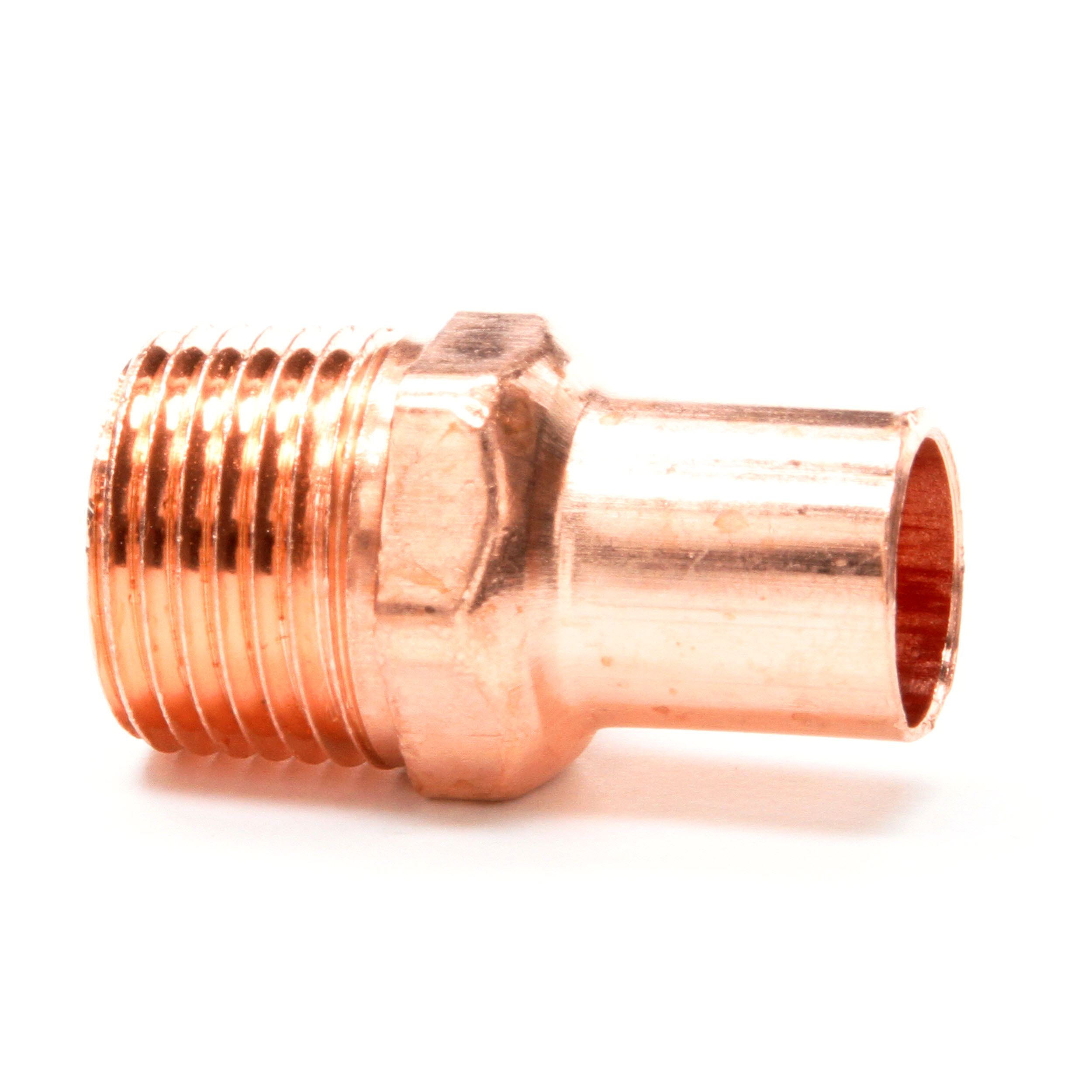 Wrot Copper 1/2" Solder F X 1/2" Fitting Male Reducing Street Adapter 5 Pack 