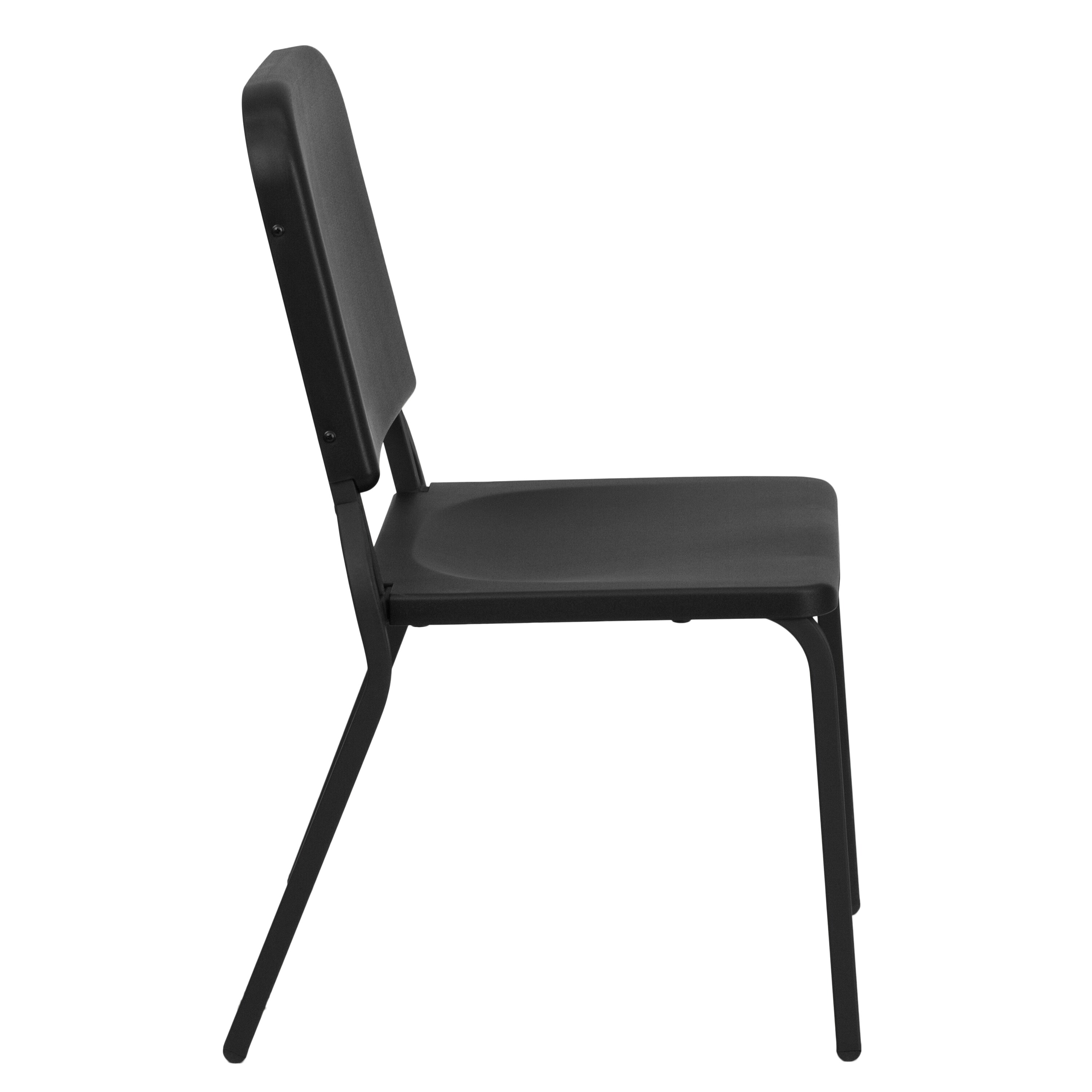 Black Stackable Plastic and Steel Music Chair