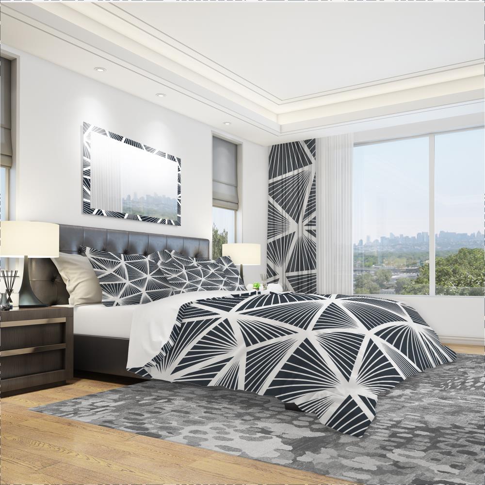 Designart BED18634-T 3-Piece Black Twin Duvet Cover Set