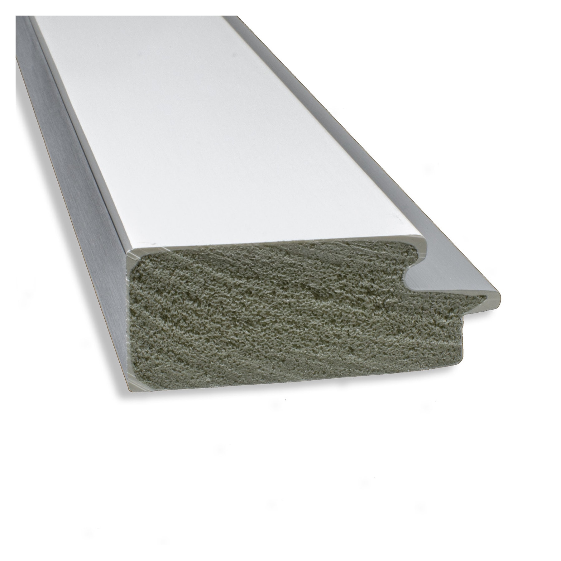 Eva White and Silver Rectangular Beveled Wall Mirror
