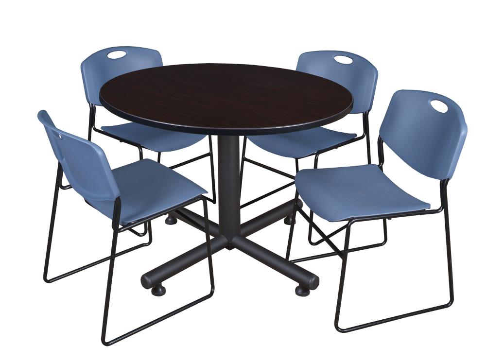 Regency TKB48RNDMW44BE Breakroom Brown 4-Person Training Table (48-in W x 29-in H)