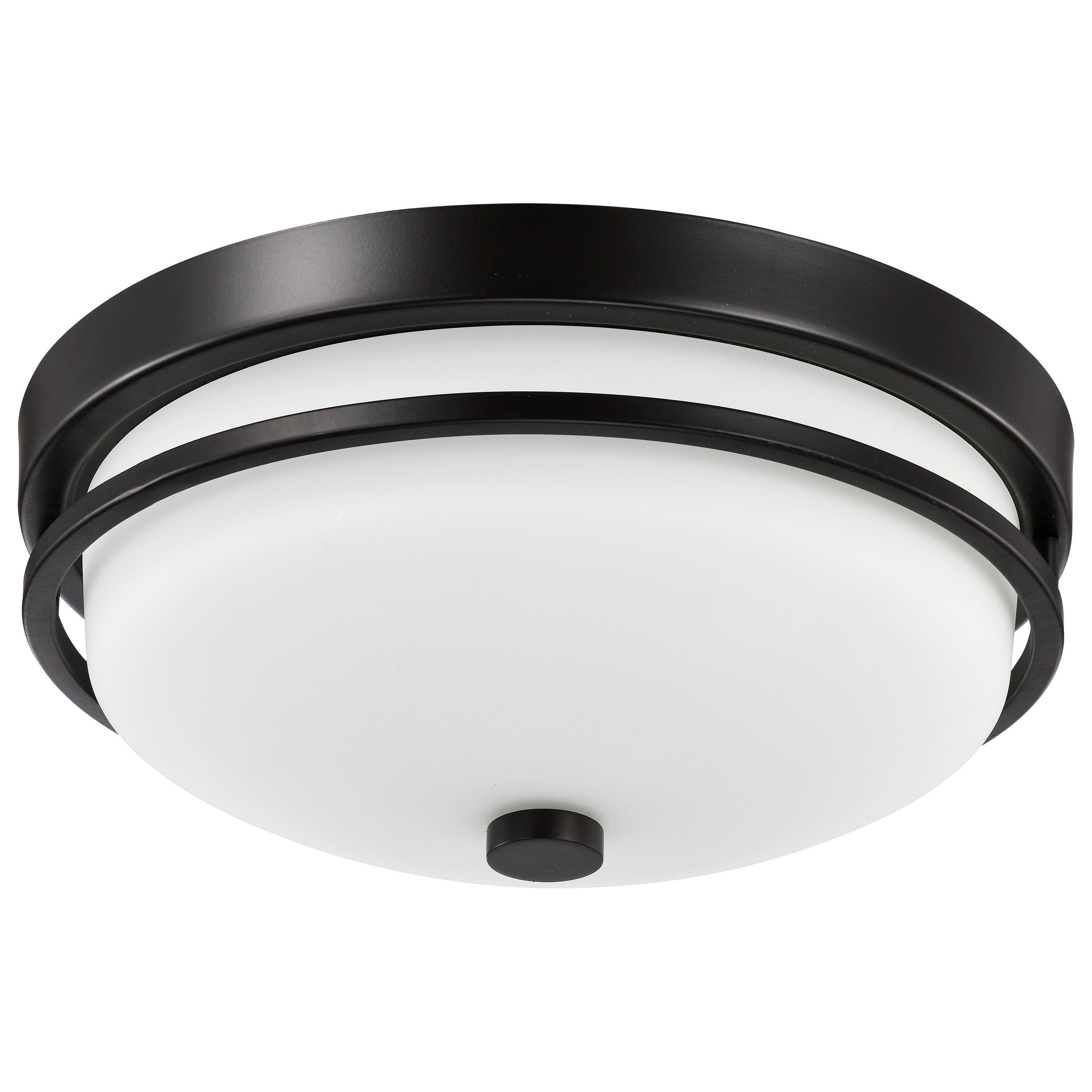 SATCO NUVO Nuvo 2-Light 13-in Bronze Flush Mount Light In The Flush ...