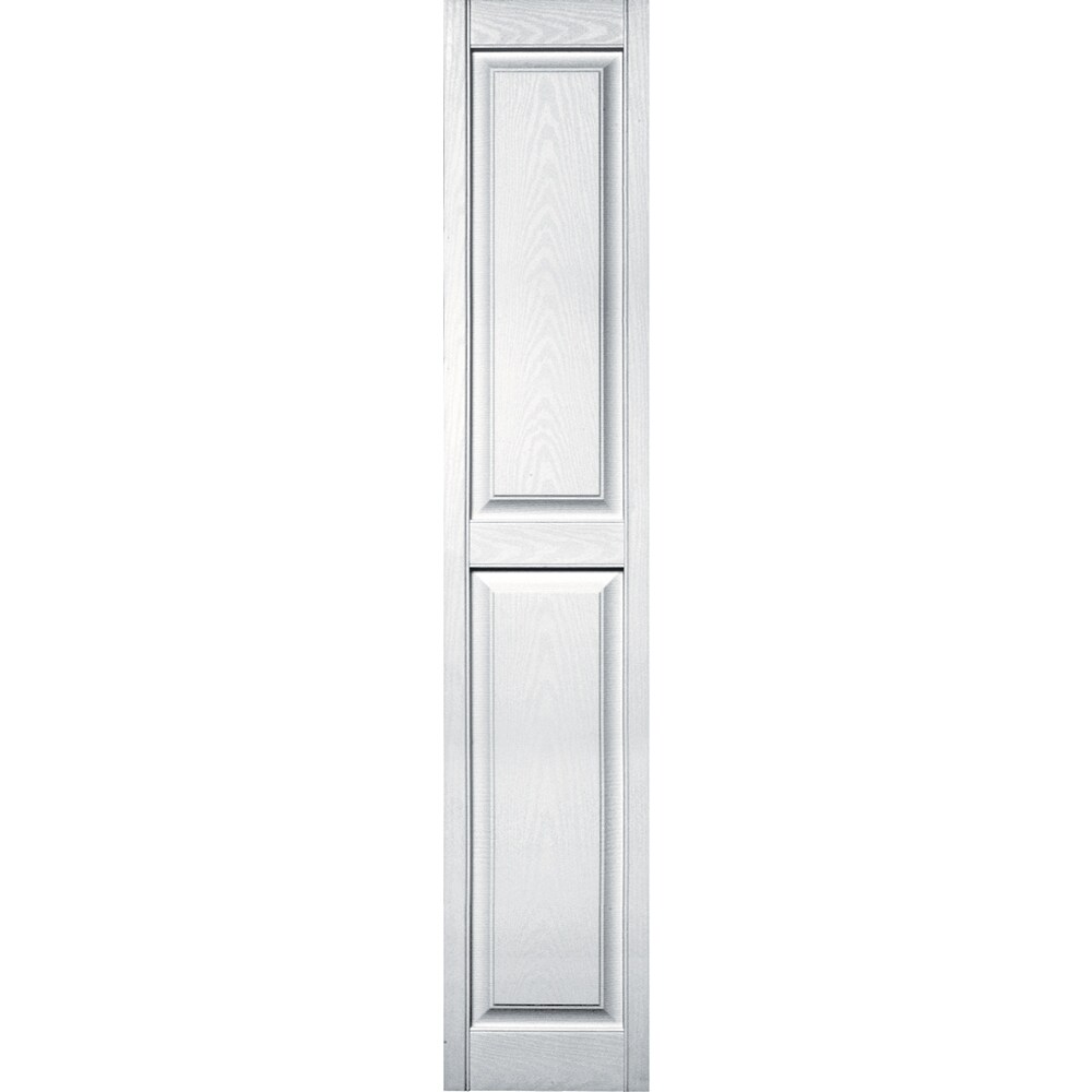 Vantage V4711480001 14.875-in W x 80.375-in H White Raised panel Exterior Shutters ( 1 -Pack )