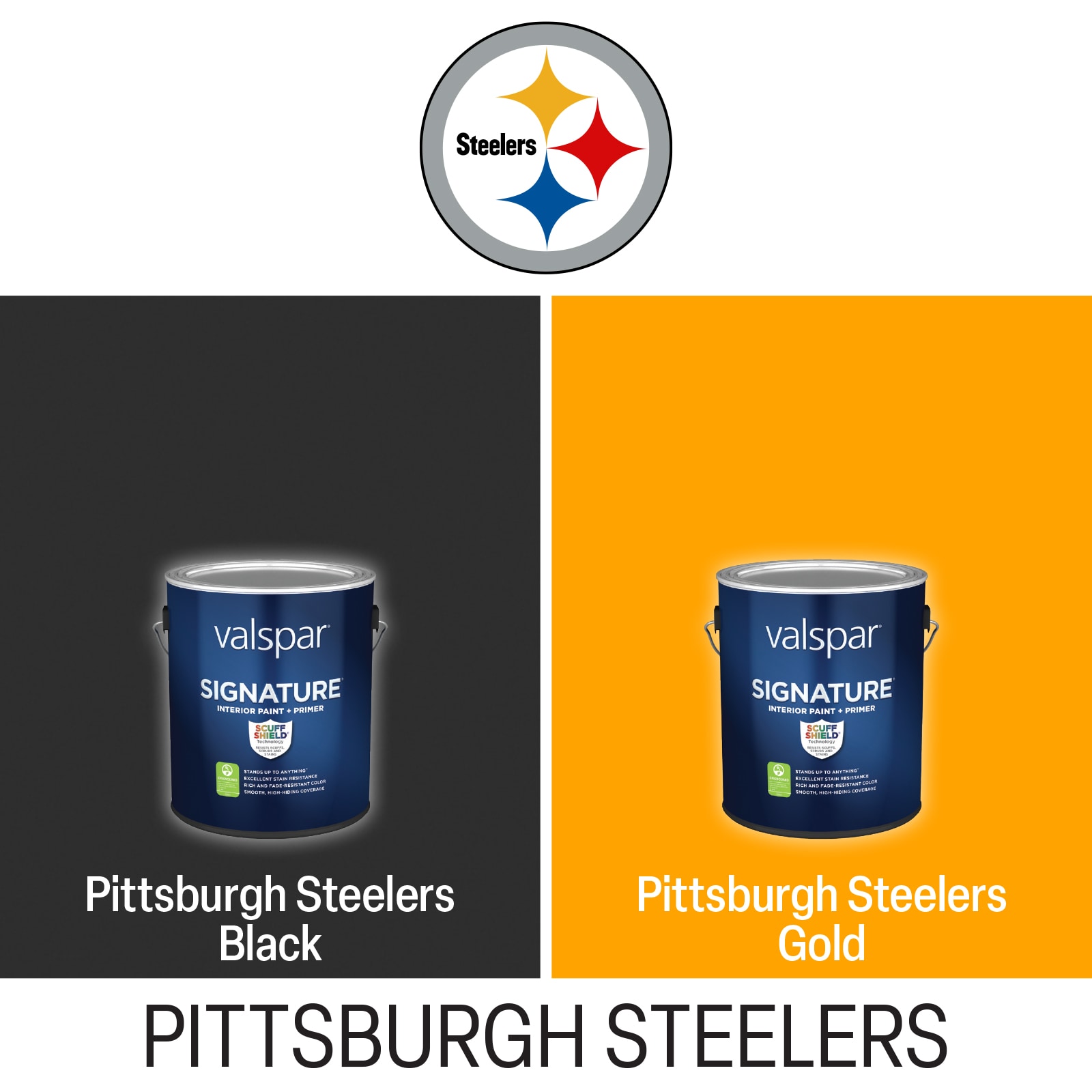 Shop Valspar Pittsburgh Steelers Paint Project Kit at