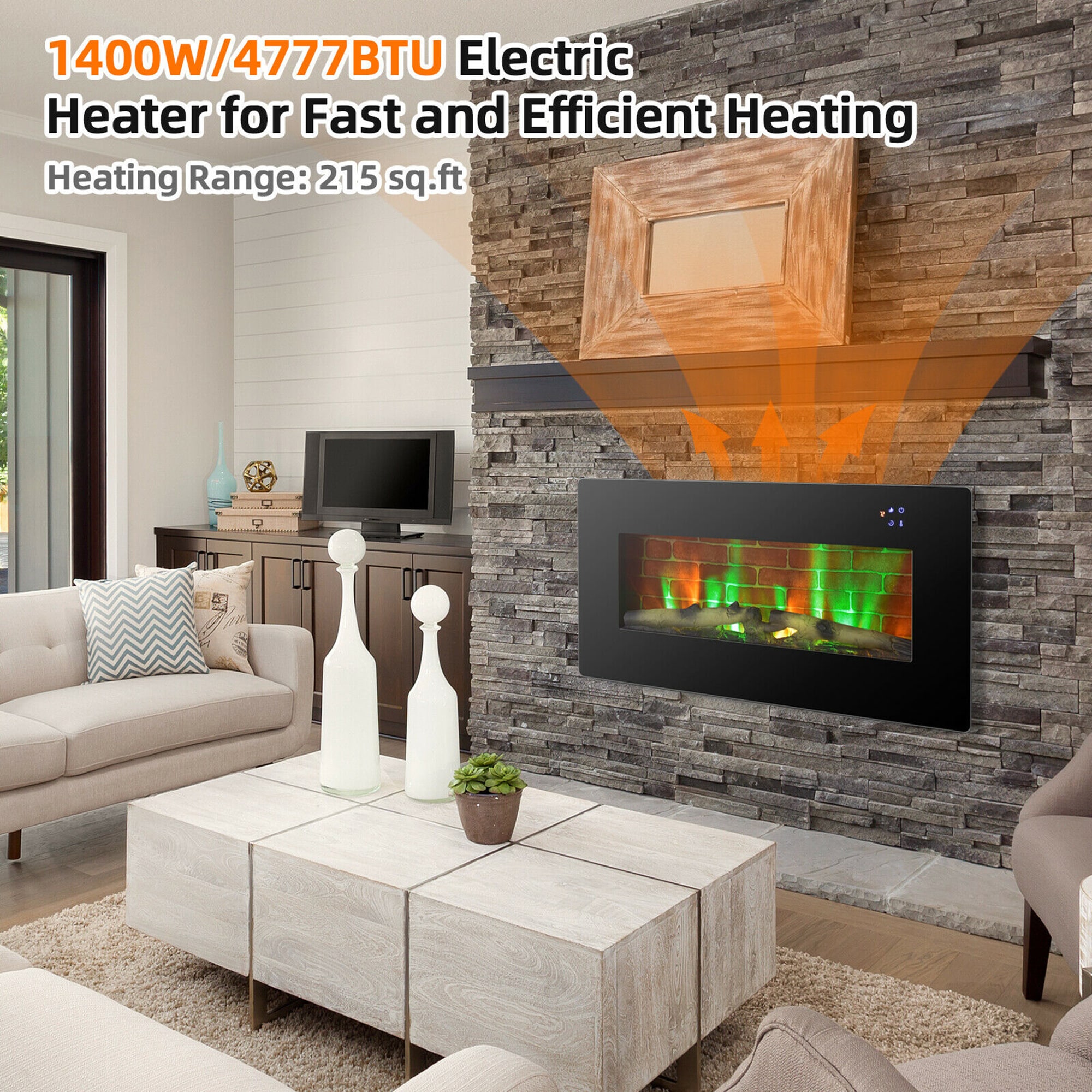Goplus FP10068US-BK Electric-Fireplaces - View #5