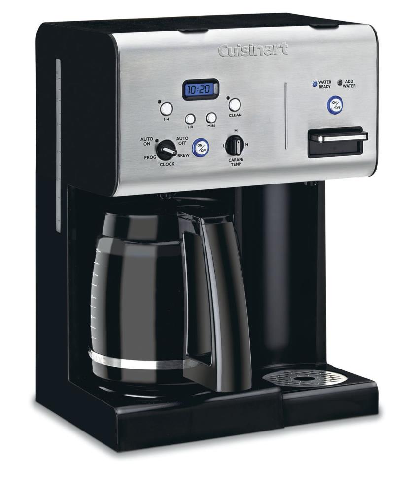 Cuisinart Coffee Plus 12-Cup Black/Stainless Residential Combination Coffee  Maker