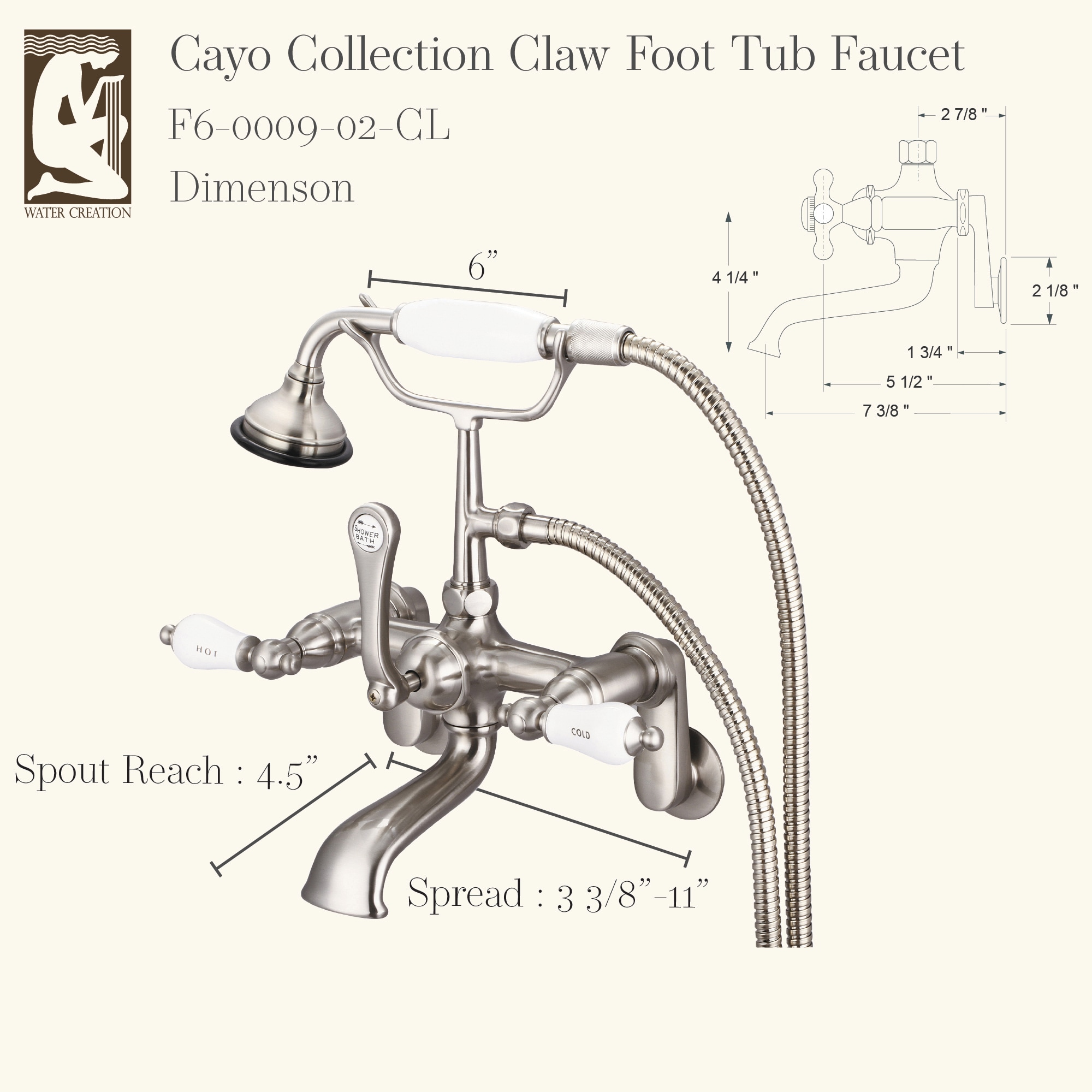 Water Creation F6-0009-02-CL Roman-Tub-Faucets - View #4