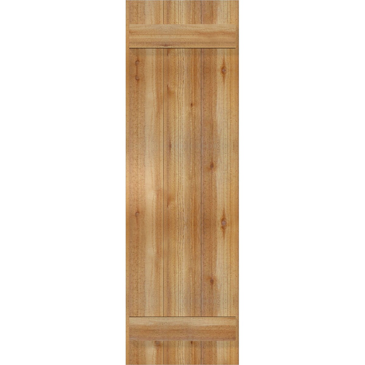 Ekena Millwork RBJ06S16X052RWR 16.125-in W x 52-in H Unfinished Paintable/Stainable Board and batten Wood Exterior Shutters ( 2 -Pack )